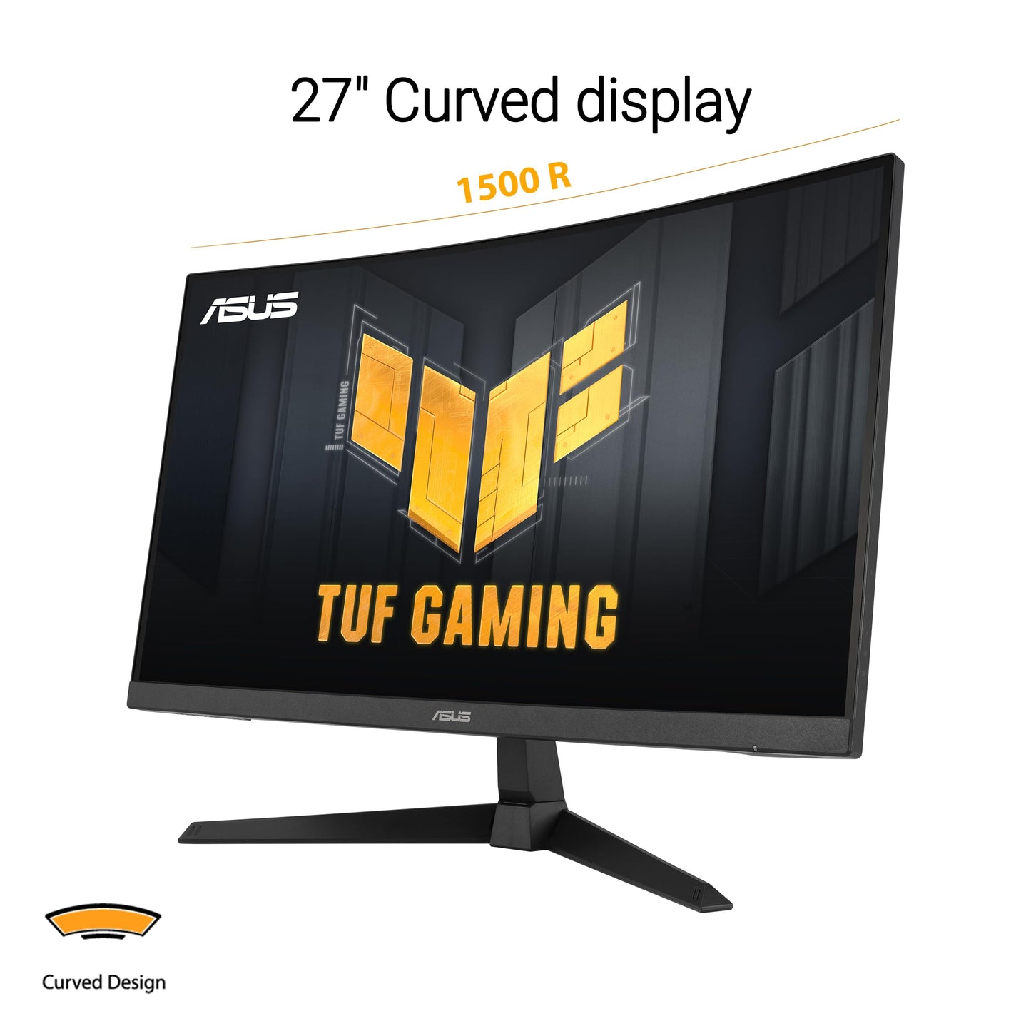 ASUS TUF Gaming VG34VQL1B, 34 Inch UWQHD Curved Monitor, 165 Hz, 1 ms MPRT, FreeSync Premium, DisplayHDR 400, VA Panel, 21:9, 3440 x 1440, DisplayPort, HDMI, USB, Ergonomic, Black