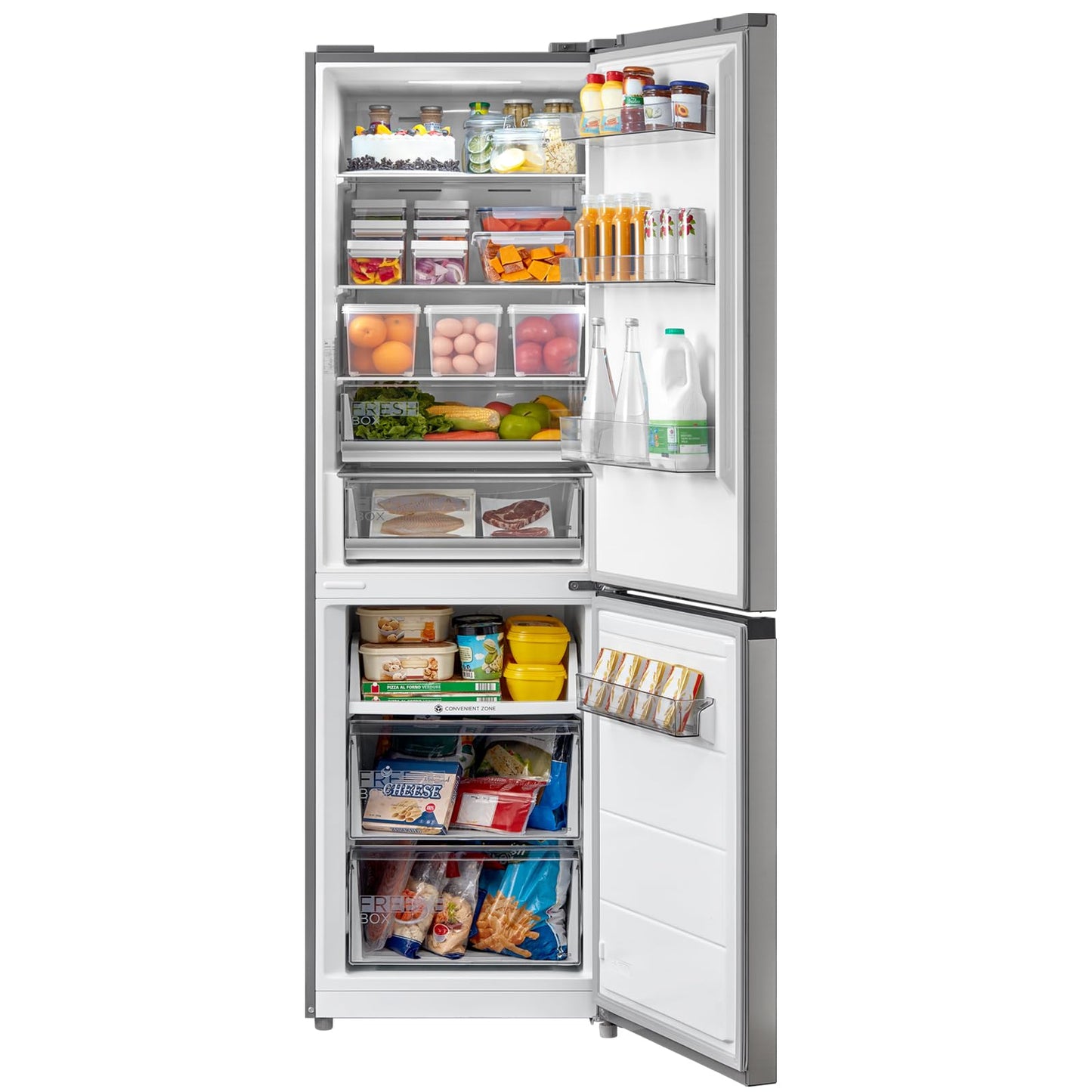 Midea MERB276FGE02A Kühl-/Gefrierkombination/180 cm Höhe/NoFrost/Doppelte Steuerung/Super-Kühlfunktion/219 kWh/Jahr/199L Kühlteil/71L Gefrierteil