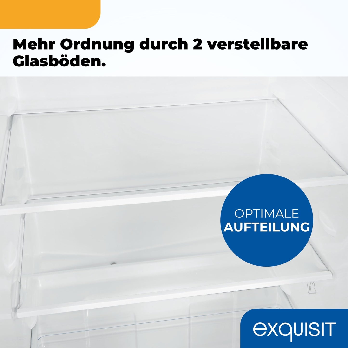 Exquisit KGC5270-45-040E Fridge-Freezer, 143 cm Height, Fridge Freezer, 4-Star Freezer, 206 Litres, Inoxlook