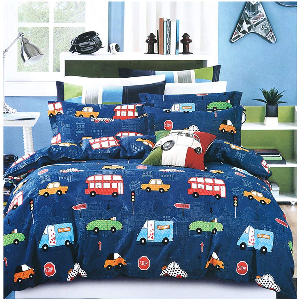 AShanlan Girls' Pink Hearts Children's Bed Linen 135 x 200 cm Pillowcase 80 x 80 cm Grey Pink Reversible Children's Bedding Set 100% Microfibre Duvet Cover with Zip