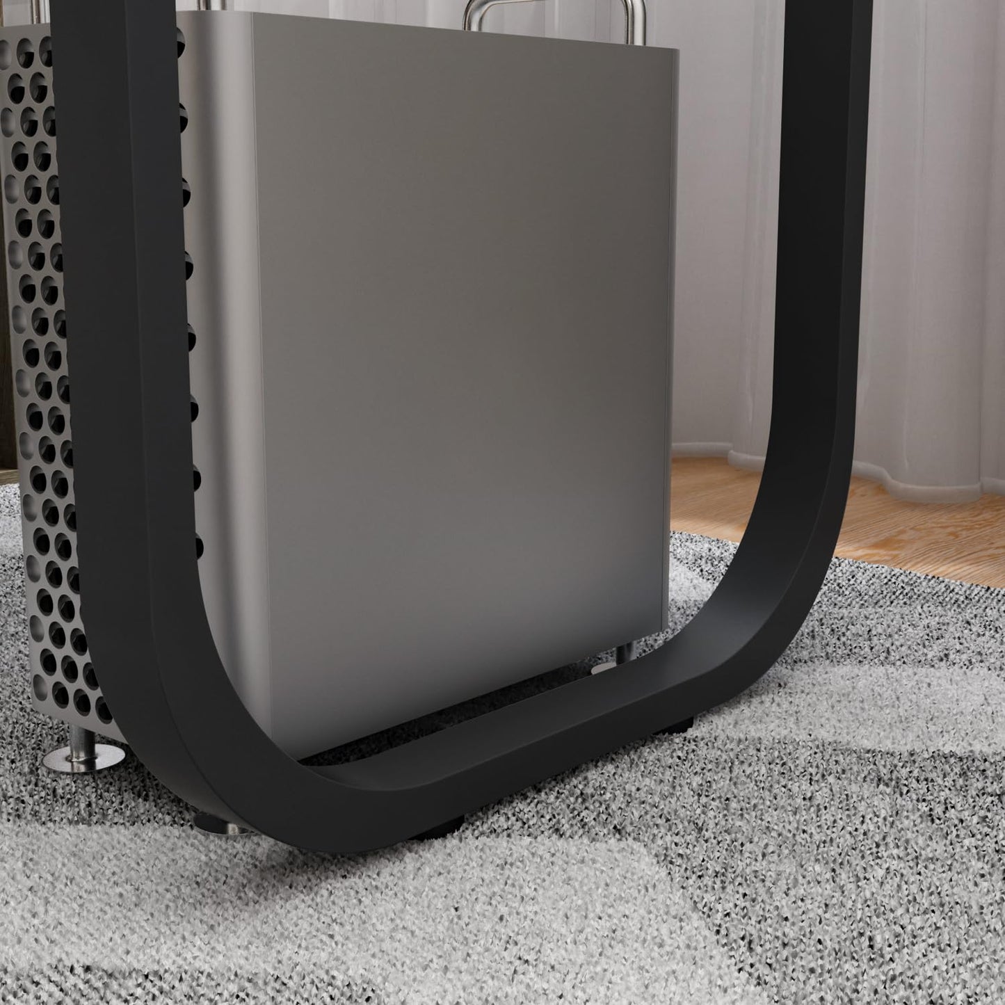 130cm Großer L Förm Schreibtisch mit 105cm Aktenschrank, Eckschreibtisch Computertisch mit 3 Schubladen & 2 Regalen, Arbeitsplatz Executive-Schreibtisch mit Lagerregal für Home Office (Schwarz)