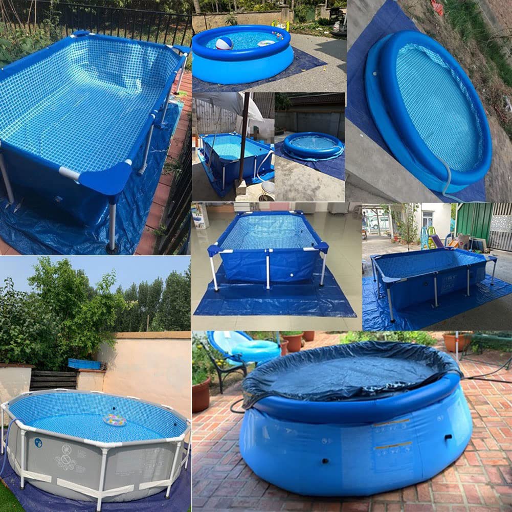 Pool Bodenplane, Pool Ground Tuch, Faltbarer Schwimmbadbodenschutz, wasserdichte rechteckige Poolmatte für Rahmen Pool und aufblasbaren Pool (200 * 300cm)