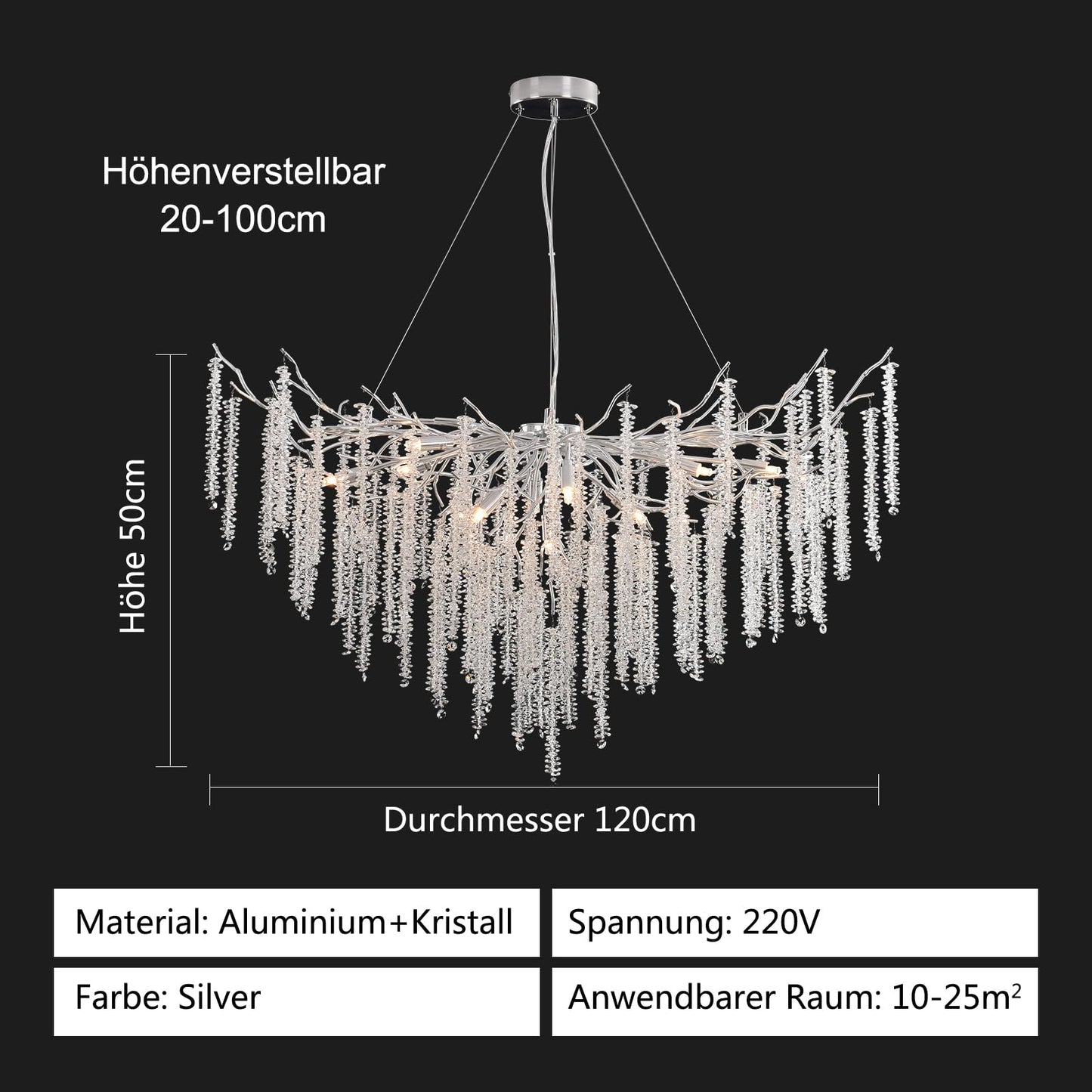 AHXIAOZN Modern Kronleuchter Kristall Leuchte,Luxus Kristall Pendelleuchte,Dimmbar Rund Kristall Hängeleuchte,für Esszimmer, Küche, Wohnzimmer, Schlafzimmer, Flur, Café,Bar(Gold,60cm)