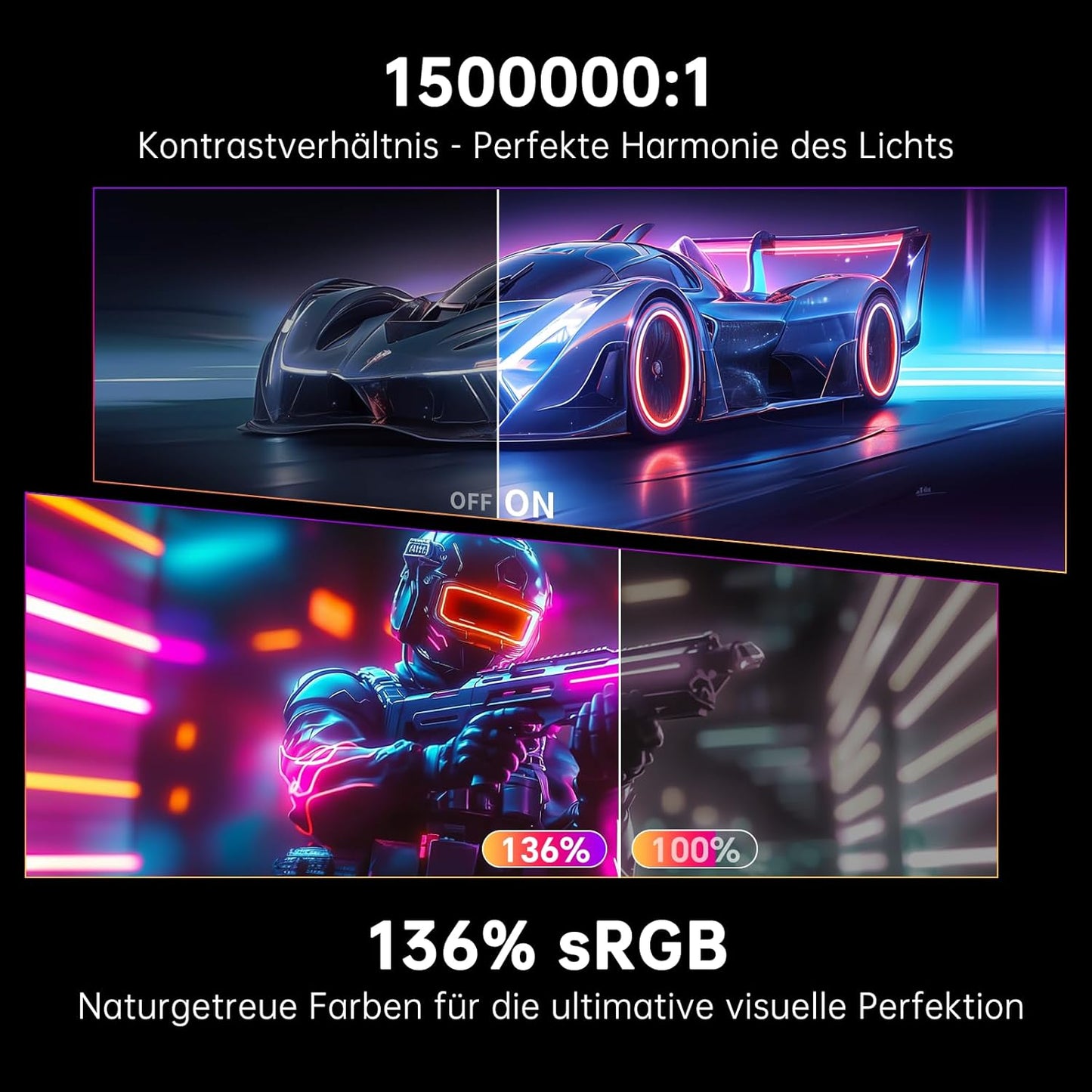 KTC 32 Zoll Monitor Curved 1000R, 2K WQHD (2560x1440p) 240Hz Gaming Monitor, 1ms, Adaptive Sync, 122% sRGB, 4000:1 Kontrast, 2 x DP 1.4 (240Hz), 2 x HDMI 2.0 (144Hz), Unterstützung von Tilt und VESA