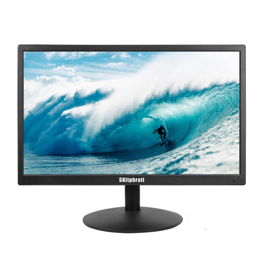 SKitphrati 20 Zoll Business Computer Monitor 1600x900 PC Monitor mit HDMI und VGA, 75 Hz, 250 nits, 16:9, Neigbar, VESA 75x75, PC Bildschirm, Schwarz