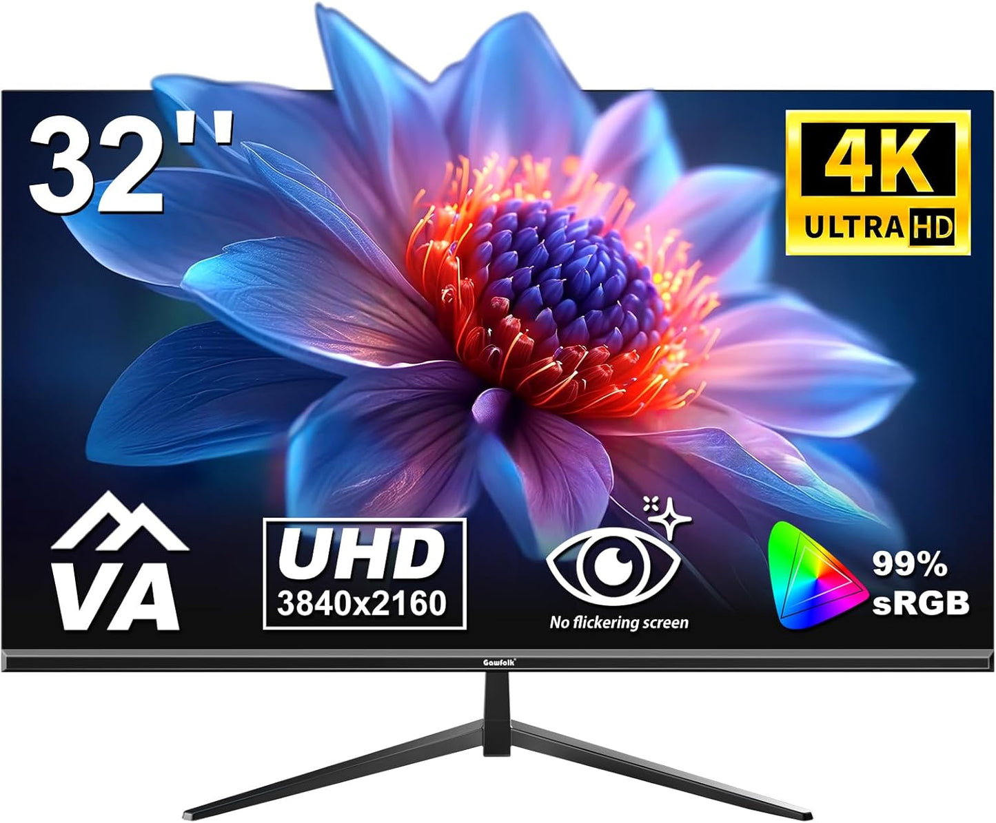 Gawfolk 32 Zoll Curved Gaming Monitor 180HZ / 165Hz / 144hz PC Bildschirm Full HD 1080P, Rahmenloses 1800R Gebogenes Computerbildschirm mit FreeSync und Eye Care Technologie, unterstützt VESA