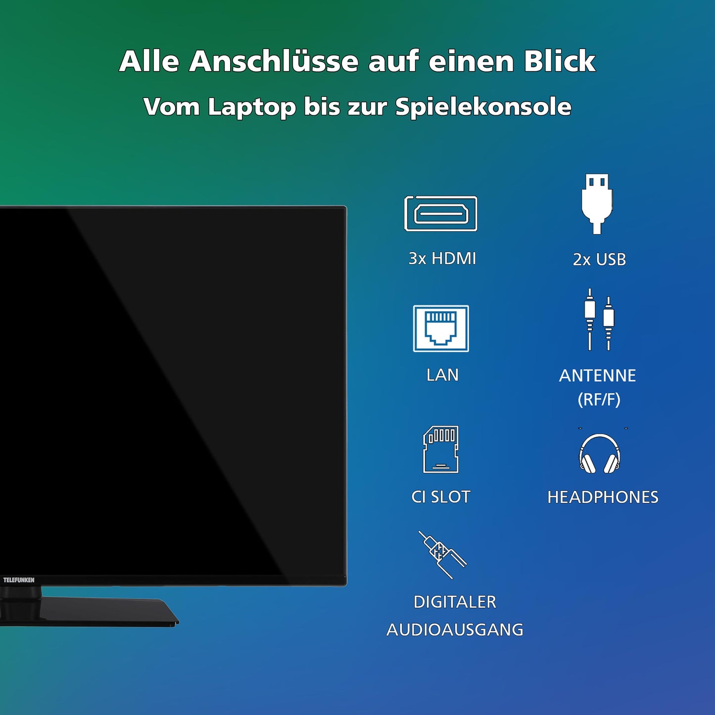 TELEFUNKEN VIDAA D43U790B2CW 4K TV 43 Inch Smart TV UHD, HDR TV with Dolby Vision, Triple Tuner and 6 Months HD+ Including LED TV, Black