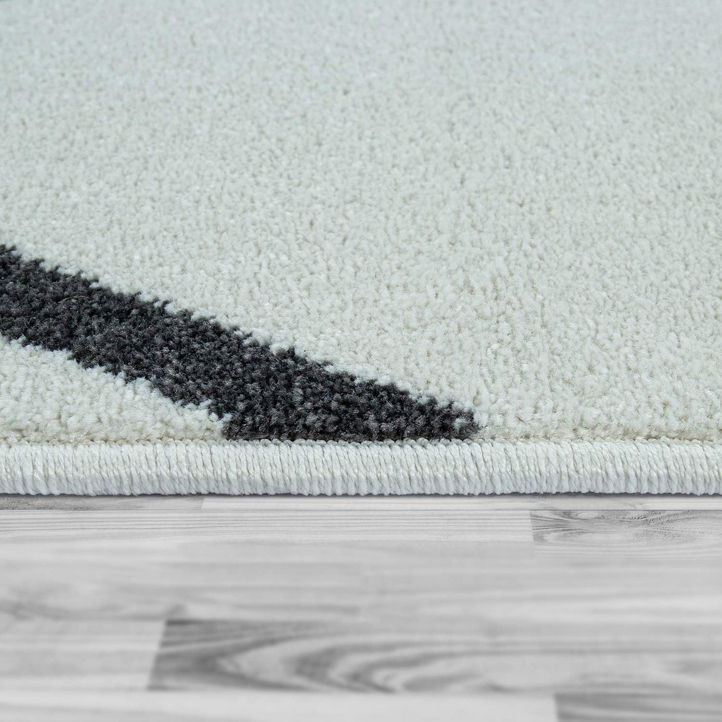 Paco Home Teppich Wohnzimmer Skaninavisches Rauten Design Weich Pastellfarben Kurzflor Blau Weiß, Grösse:60x100 cm
