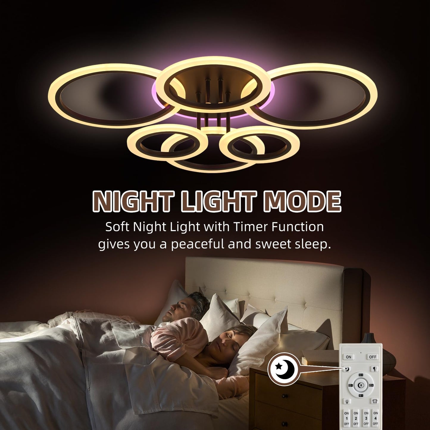 ZAITINZ Led Deckenleuchte,Wohnzimmerlampe 80W,Deckenleuchte Dimmbar mit fernbedienung 3000-6000K,5 Quadratische Deckenlampe Led,Moderne Deckenleuchten für Wohnzimmer,Schlafzimmer,Küche,Flur,Chrom