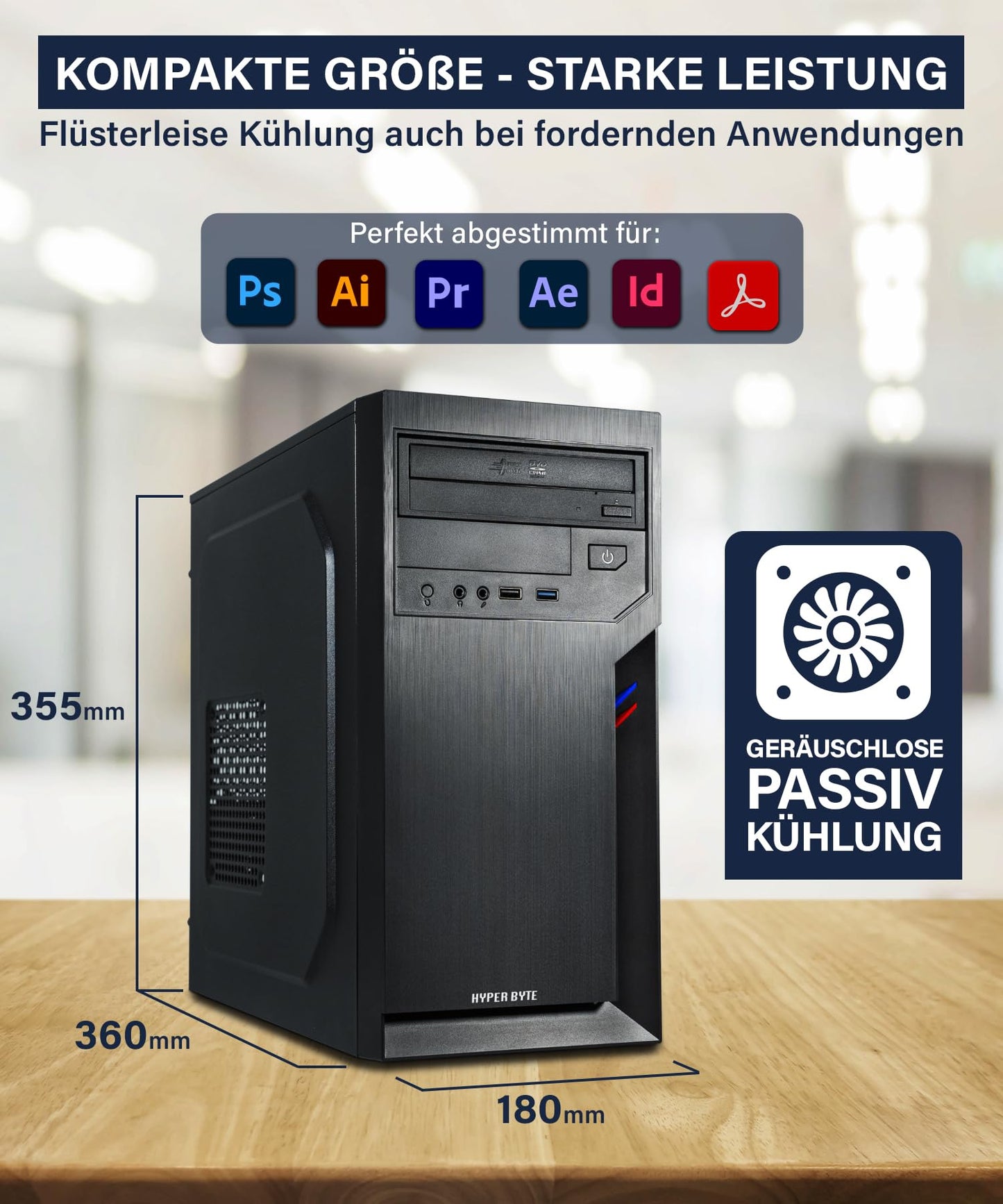 Office PC - Computer with AMD Ryzen 3 4.0GHz | 32GB RAM DDR4 | 1TB SSD Hard Drive | Win 11 Pro | WiFi | DVD+RW | USB 3.0 | High End Office Tower PC