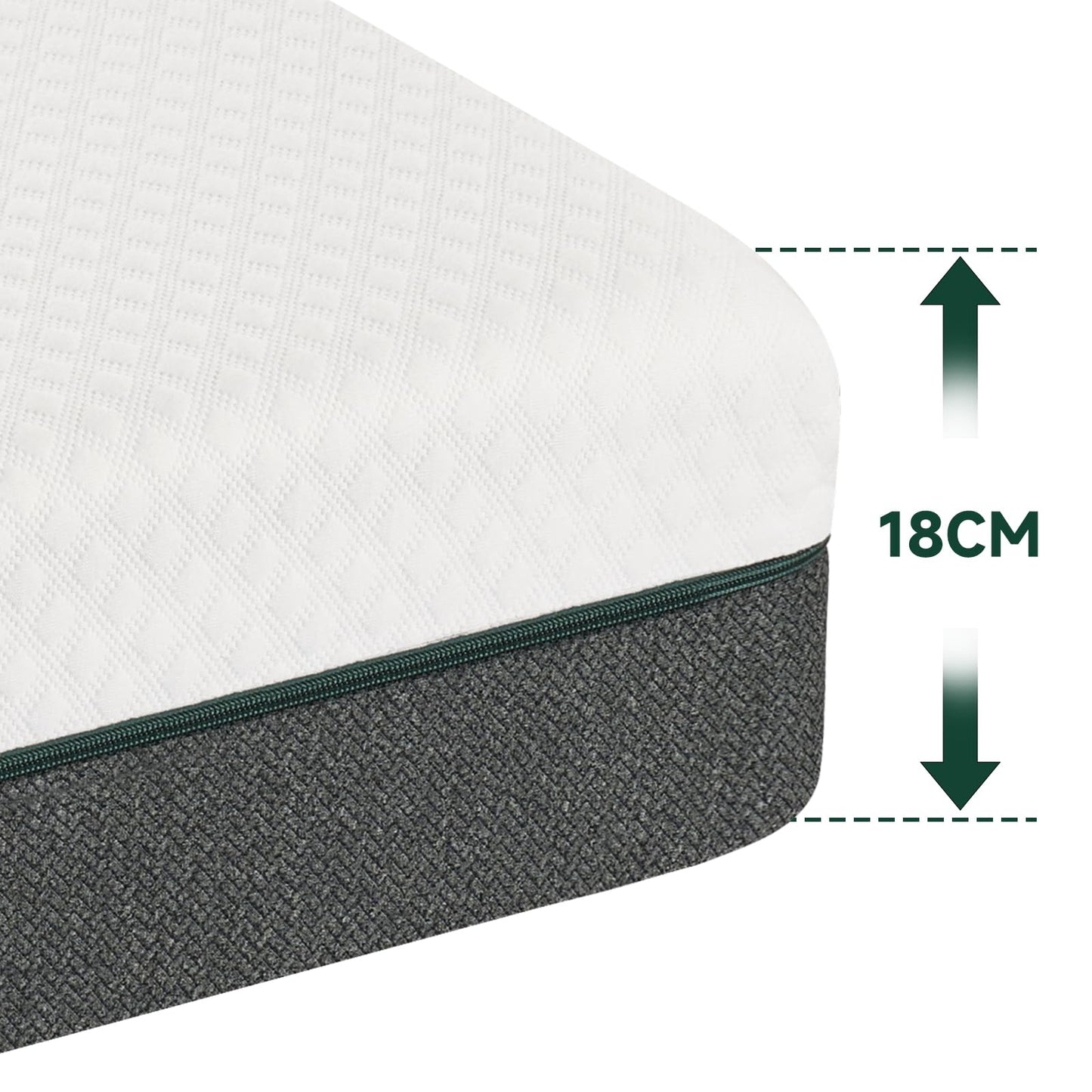 Z-hom Mattress 160 x 200, Height 26 cm 7-Zone Spring Mattress Orthopaedic Pocket Spring Mattress with High-Quality Comfort Foam/Hardness H2 & H3/Back-Relieving / Oeko-Tex Certified