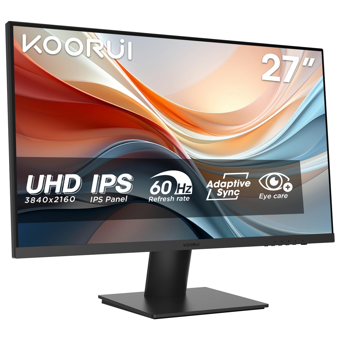 KOORUI E2711F 27 Inch Monitor, FHD 1920 x 1080 100Hz PC Monitor, Adaptive Sync HDMI 1.4, Eye Care Screen, -5° ~ 15° Tilt, VESA 100 x 100 mm