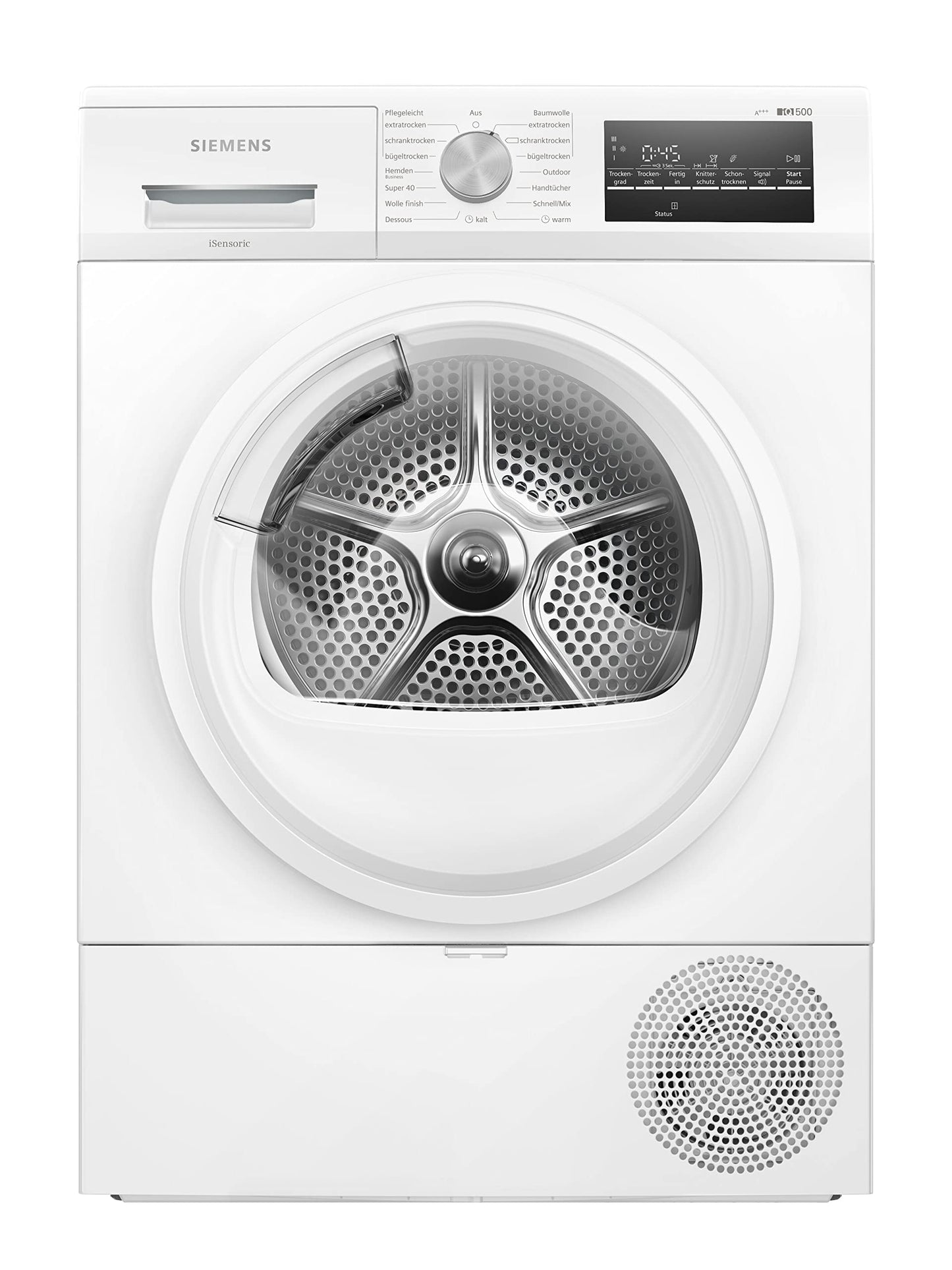 Siemens WQ35G2D00 iQ500 Wärmepumpentrockner für 8 kg Wäsche, 176 kWh pro Jahr, speedPack, autoDry, Outdoor-Programm