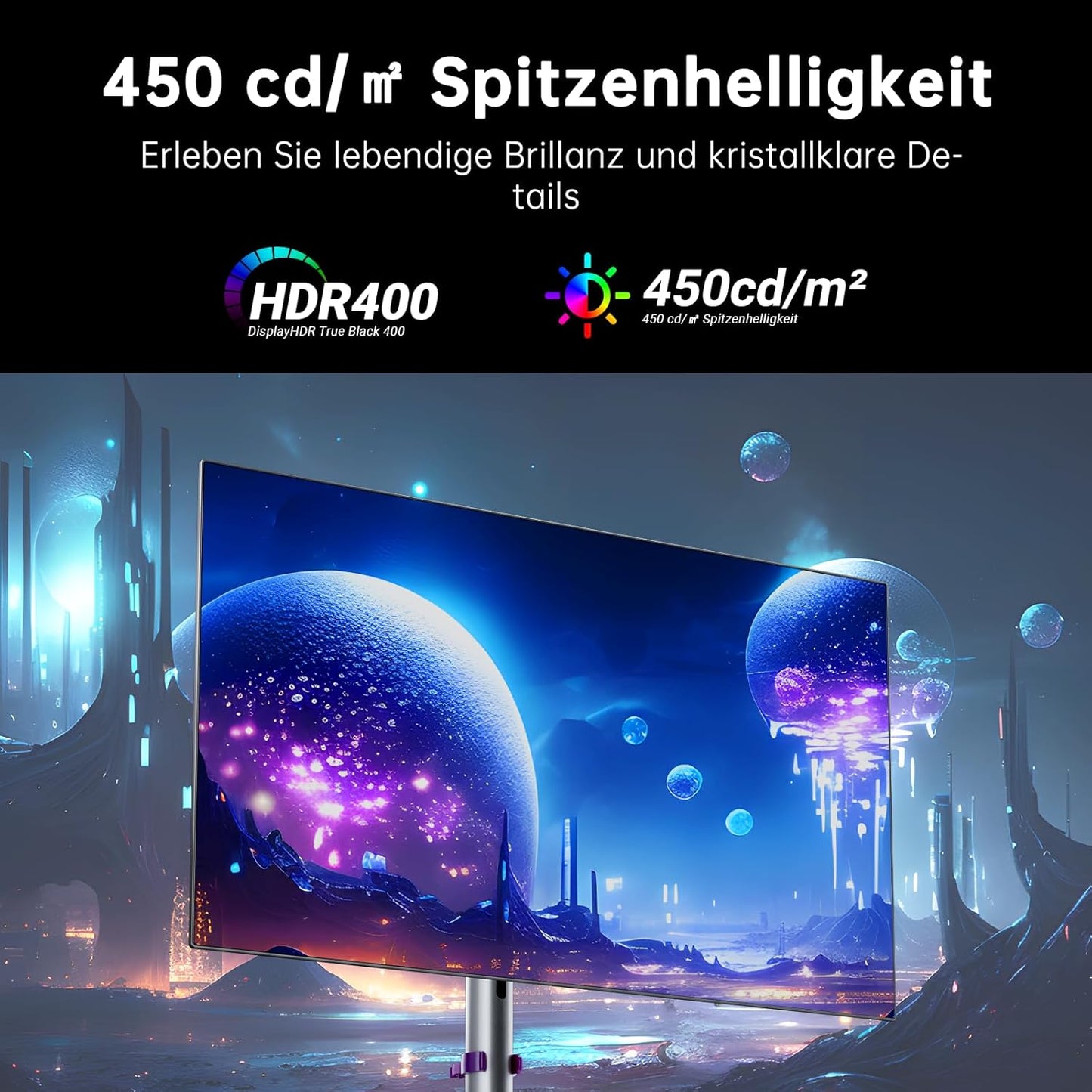 KTC 32 Zoll Monitor Curved 1000R, 2K WQHD (2560x1440p) 240Hz Gaming Monitor, 1ms, Adaptive Sync, 122% sRGB, 4000:1 Kontrast, 2 x DP 1.4 (240Hz), 2 x HDMI 2.0 (144Hz), Unterstützung von Tilt und VESA