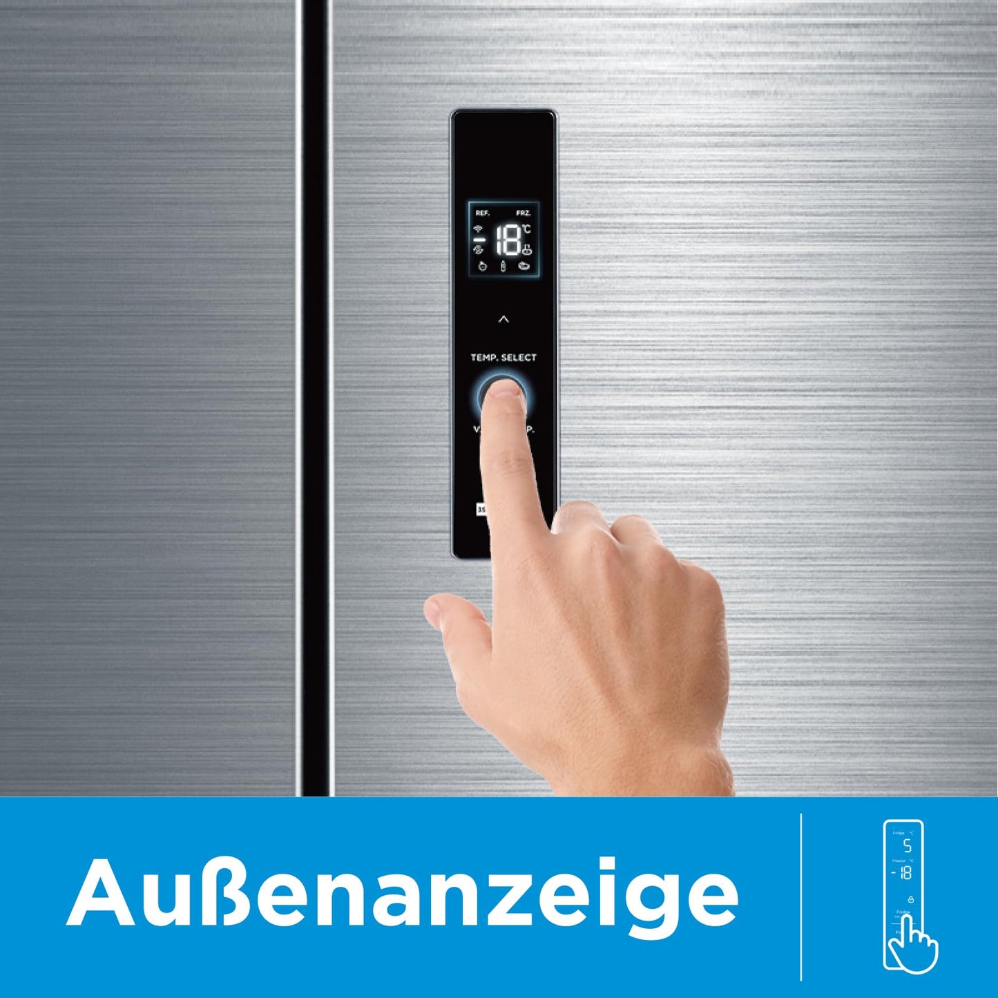 Midea MDRF632FIE28 Multi Door Fridge/Freezer Combination / 177.5 cm Height / 83.3 cm Width / 65.3 cm Depth / NoFrost / 295 kWh per Year / 305 L Fridge Capacity / 169 L Freezer Capacity / Plasma Pure /