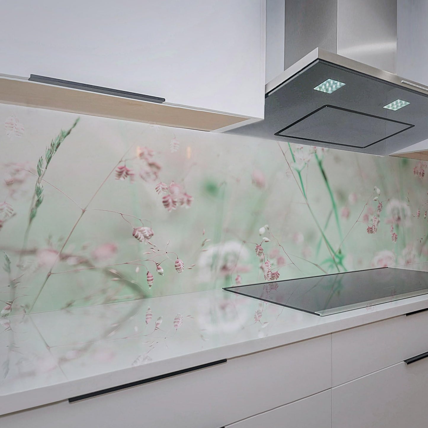 Rodnik Kitchen Splashback, Robust ABS Plastic Monolith Panel in Deluxe Quality, Direct Print, Choice of Motifs (Ice Cubes and Cherries)