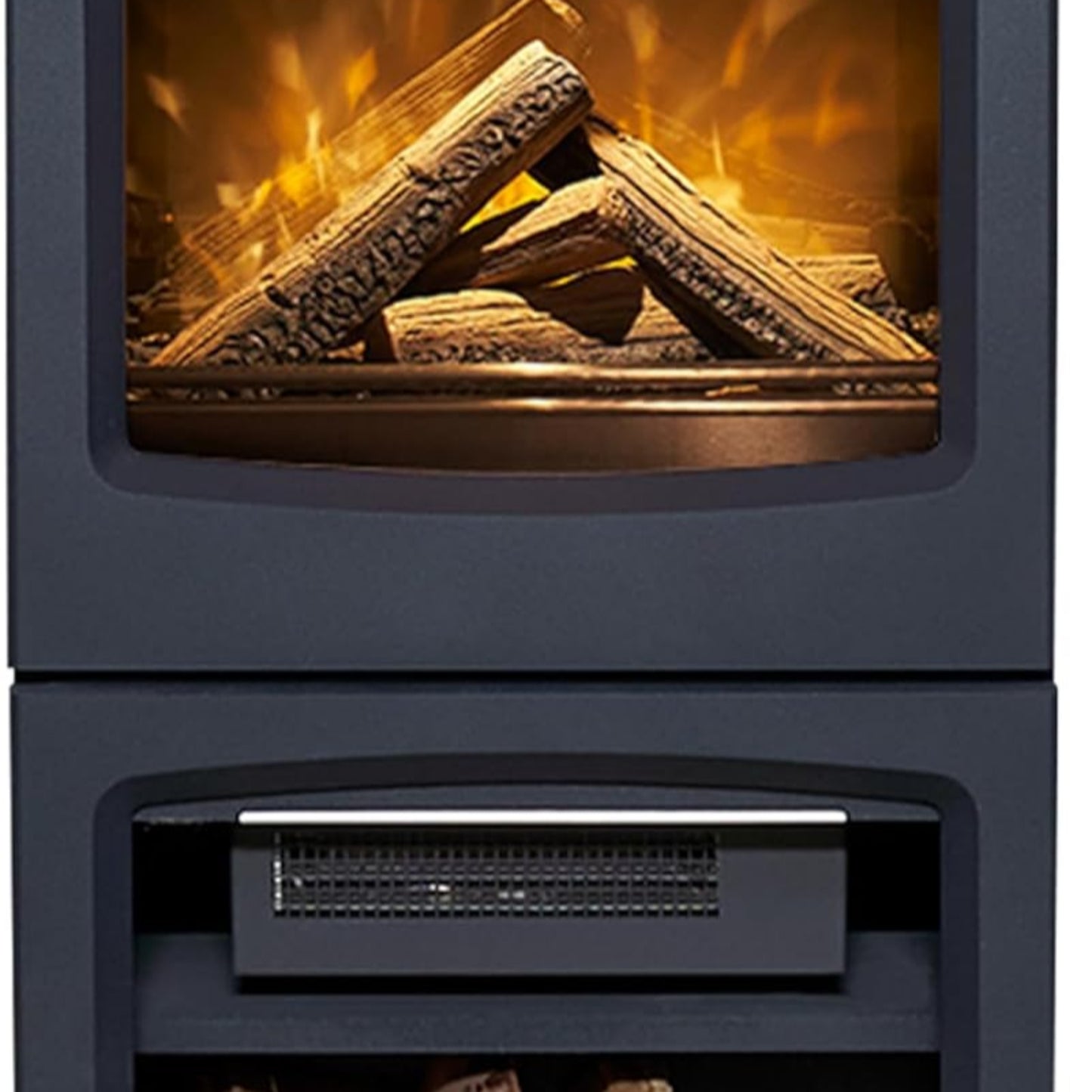 Adam Lunar XL Electric Fireplace with Fan Heater, LED Flame Effect, Electric Fireplace with 0.9/1.8 KW Heat Settings, Heater, Low Noise