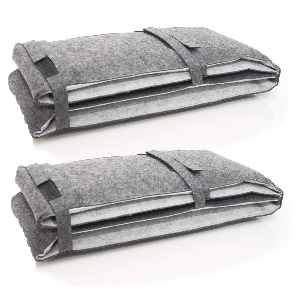 DuneDesign 2er Set: 180 cm Filz Bierbank Polster - 2 cm Dicke Bierbank Kissen zum Wenden - 180x28 Sitzauflagen Bierzeltgarnitur - Sitzpolster für Bierbänke Deko Bierzeltgarnitur Bierbankauflagen Set