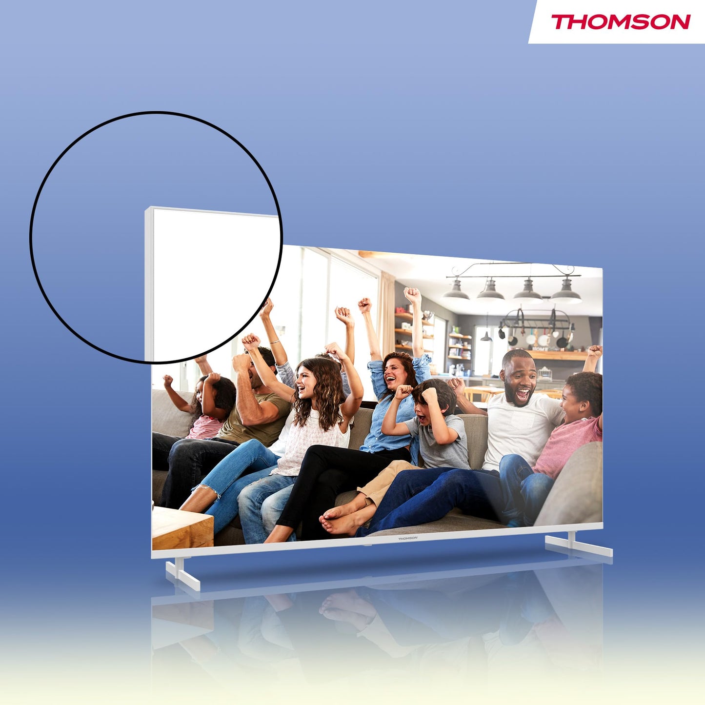 THOMSON 55QG6C14 QLED Plus Google Smart TV, Wi-Fi, Dolby Audio, Built-in Front Speaker, Bluetooth 5.1, Triple Tuner (Cable/Satellite/Antenna), HDMI, CI+, A+ Panel