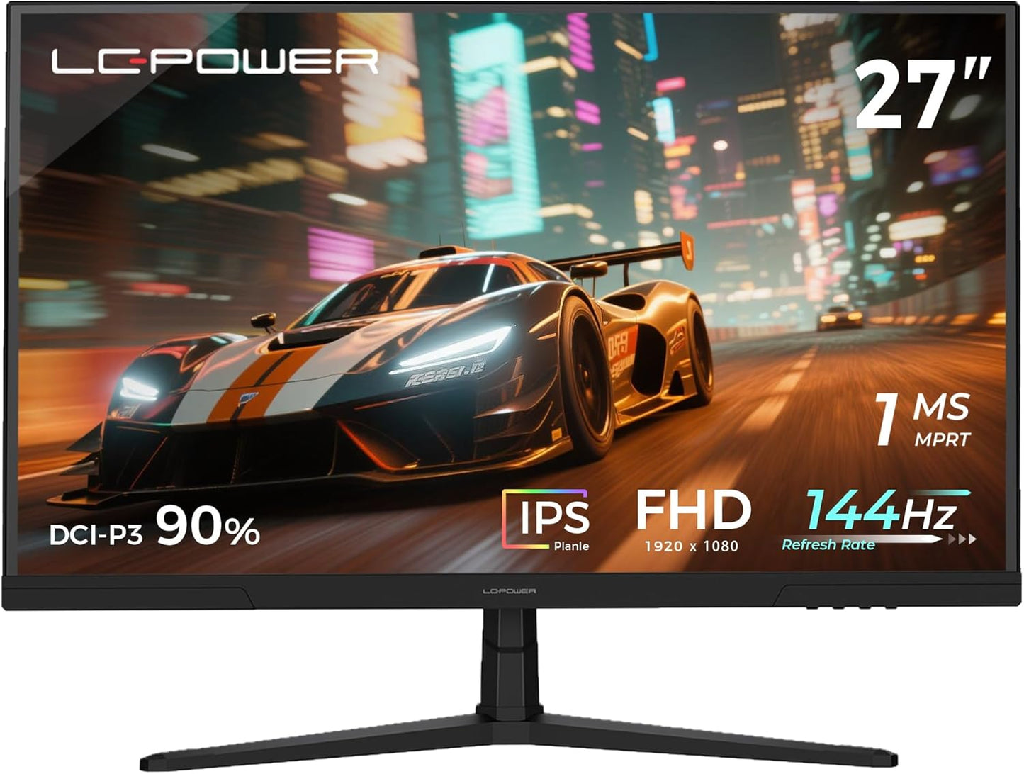 LC-POWER FHD Curved Monitor 32 Zoll, 165 Hz, 1920x1080, 1ms, 1500R und Freesync mit G-Sync-Kompatibilit, HDMI & DP, VESA, LC-M32-FHD-165-C-A