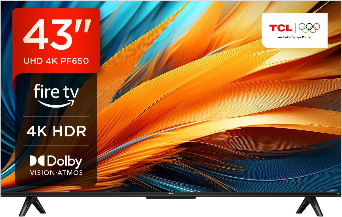 TCL 50PF650 50-Zoll 4K Ultra HD, HDR TV, Smart LED Fire TV (Dolby Vision, Dolby Atmos, DTS, HDR 10, Alexa integriert, Airplay2, Miracast)