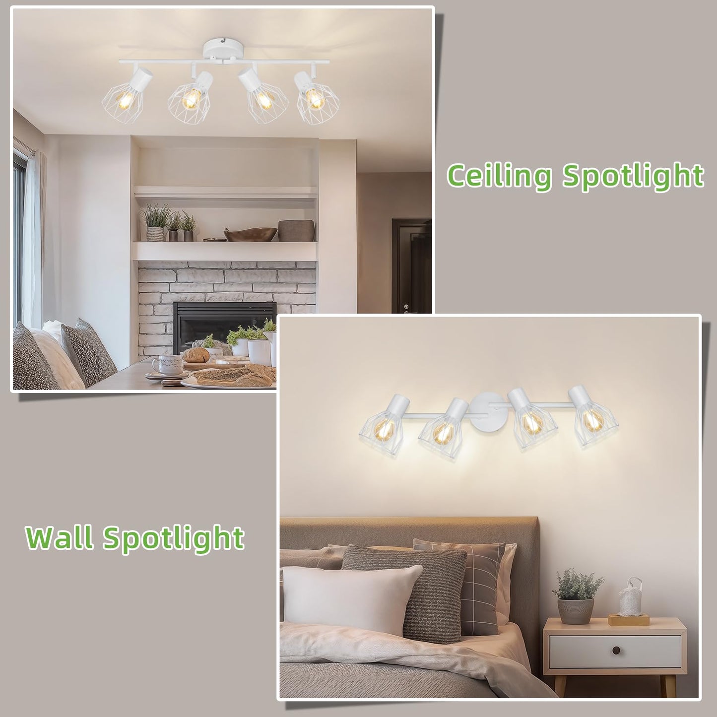 Kimjo Led Deckenstrahler 6 Flammig - Deckenleuchte Strahler E14 Schwenkbar - Deckenlampe Schwarz 6 Flammig Lampe Wohnzimmer - Deckenlampe LED Deckenleuchte Küche Deckenspot Ohne Leuchtmittel