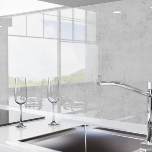 danario Küchenrückwand selbstklebend - Glasoptik - Spritzschutz Küche - versteifte PET Folie - 0,8 mm - Marmor schwarz - 60cm x 60cm