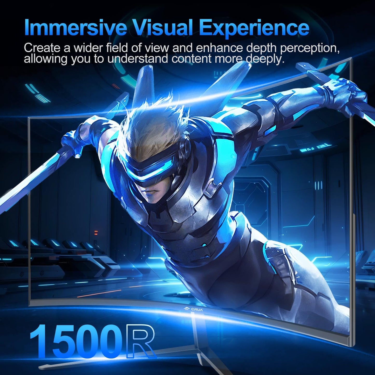 27 Inch Curved Monitor with 1920 * 1080P|100Hz/120Hz/144Hz Computer Monitor 27 inch with HDMI *1,VGA*1 and Tilt Adjustable,VESA Compatible Eye Care PC Office Monitor for Working and Gaming