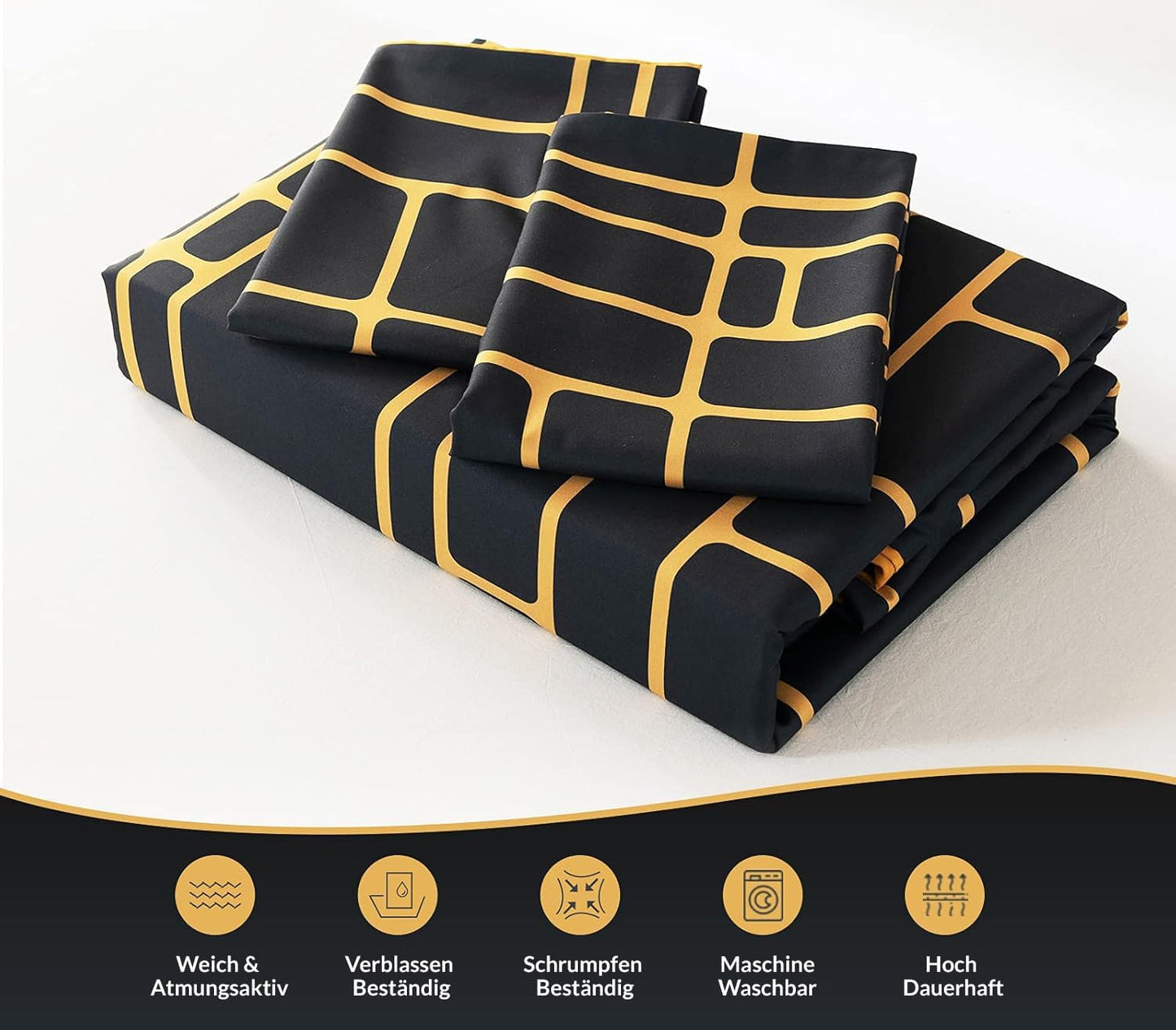 Pamposh Bed Linen 135 x 200 cm 4-Piece Bed Linen Grey 2 Duvet Covers 135 x 200 cm + 2 Pillowcases 80 x 80 cm, Oeko-Tex Bedding Sets Ultra Soft Microfibre with Zip