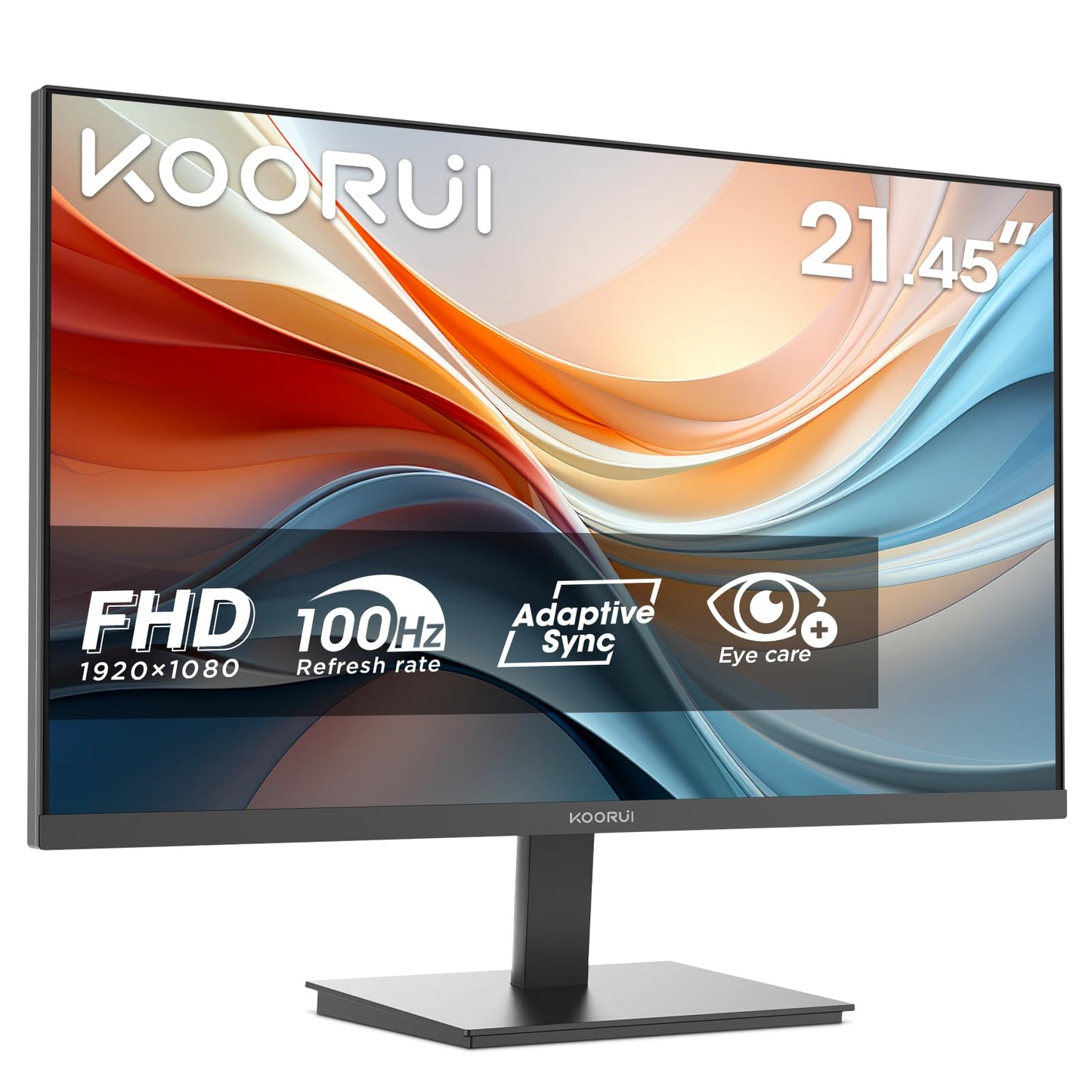 KOORUI E2711F 27 Inch Monitor, FHD 1920 x 1080 100Hz PC Monitor, Adaptive Sync HDMI 1.4, Eye Care Screen, -5° ~ 15° Tilt, VESA 100 x 100 mm