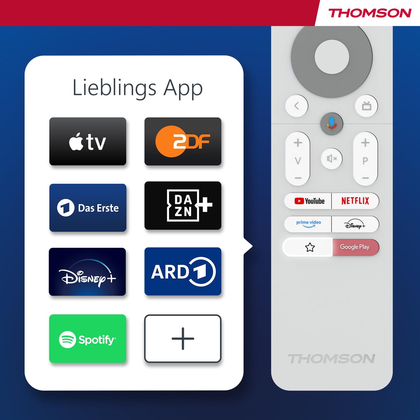 Thomson 43 Zoll (109 cm) 4K Ultra HD Weiß Smart Android TV, Google Assistant, Wi-Fi, Dolby Digital, Bluetooth, Triple-Tuner (Kabel,Satellit,Antenne), HDMI, CI+, A+ Panel – 43UA5S13W