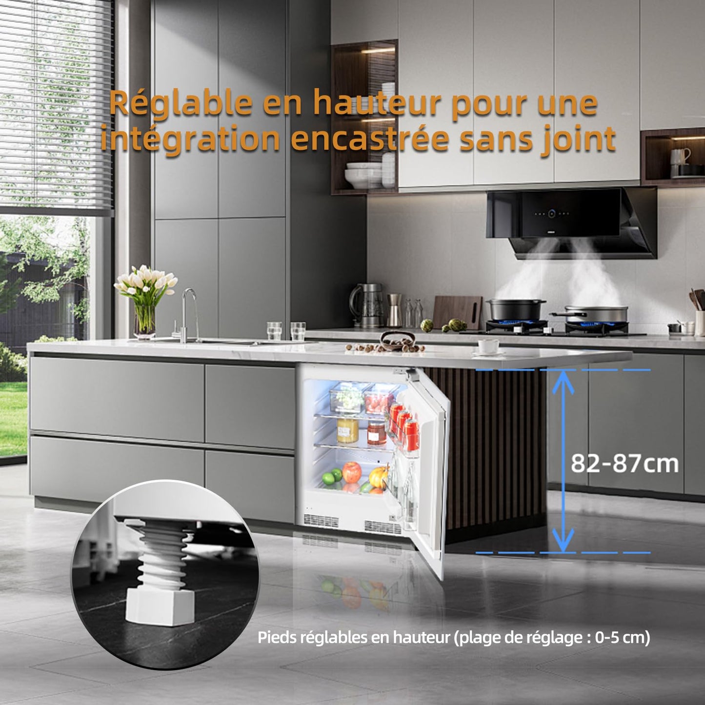 magictec Einbaukühlschrank mit Gefrierfach | 177 cm | 248L (186L/62L) | No Frost | Kühl-Gefrierkombination mit austauschbaren Türscharnieren | Inverterkompressor | Schnellkühlung | Geräuscharm