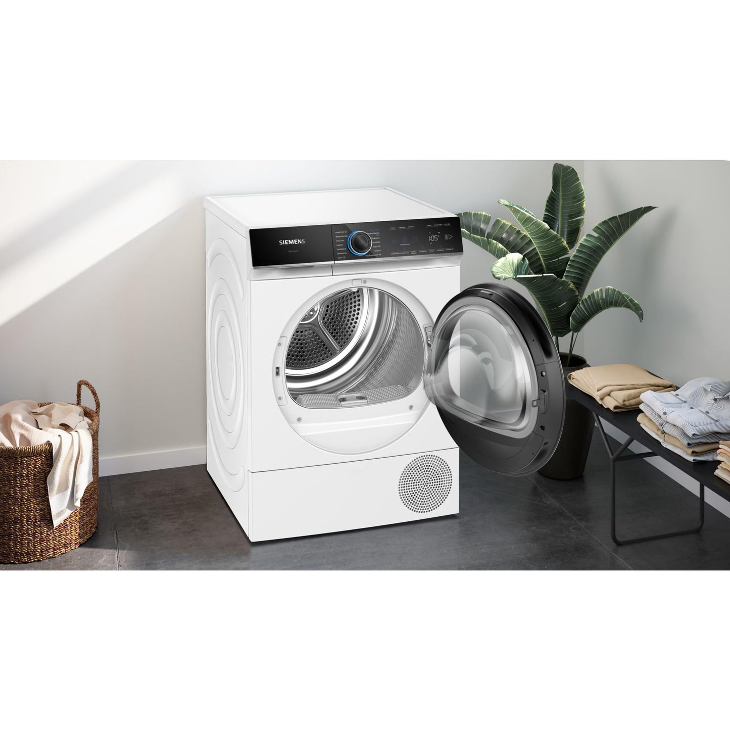 Siemens WQ35G2D00 iQ500 Wärmepumpentrockner für 8 kg Wäsche, 176 kWh pro Jahr, speedPack, autoDry, Outdoor-Programm