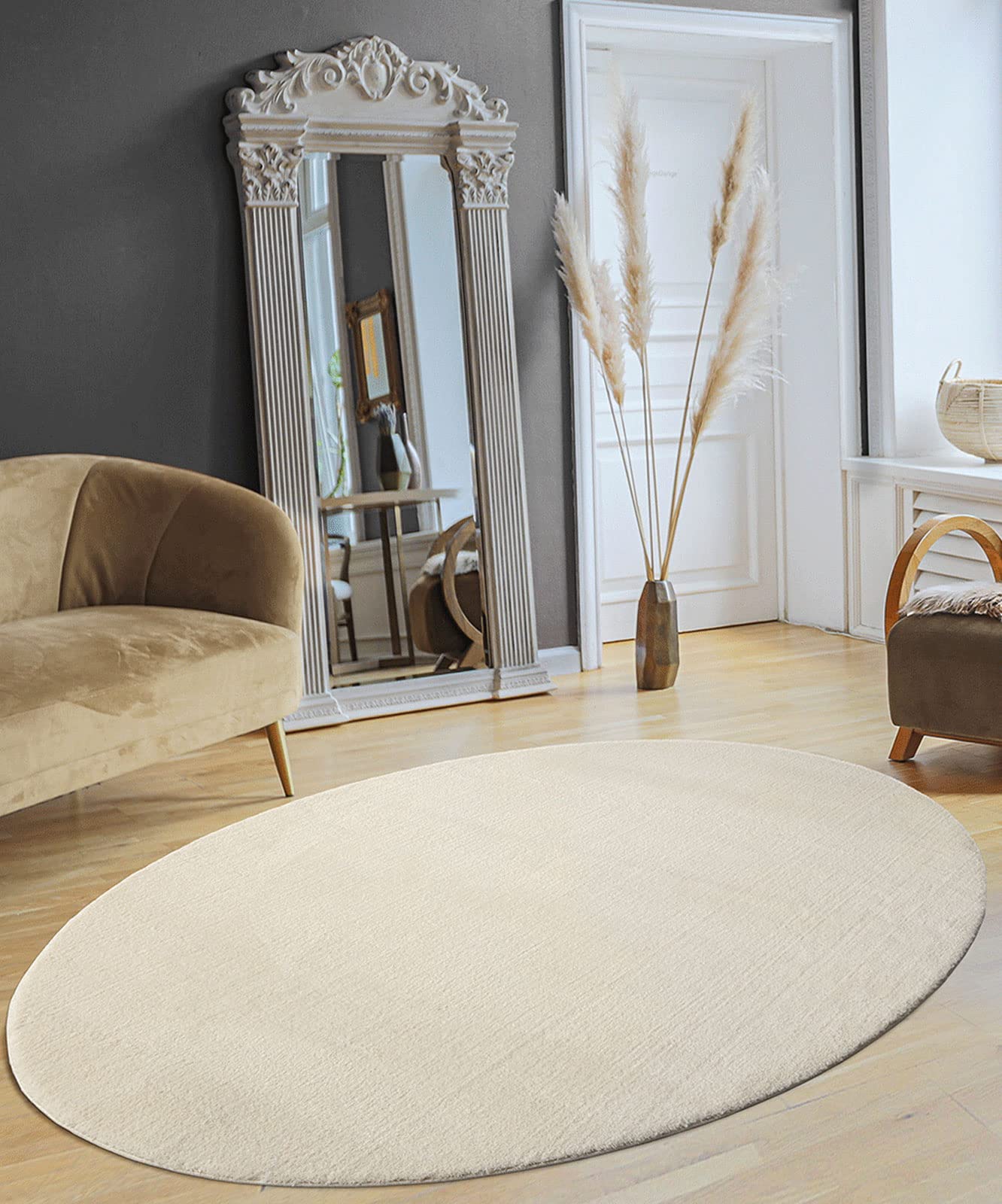 the carpet Relax Rug, Modern, Fluffy, Short Pile, Non-Slip Underside, Washable up to 30°C, Super-Soft, Fur Look, Anthracite, 160 x 220 cm