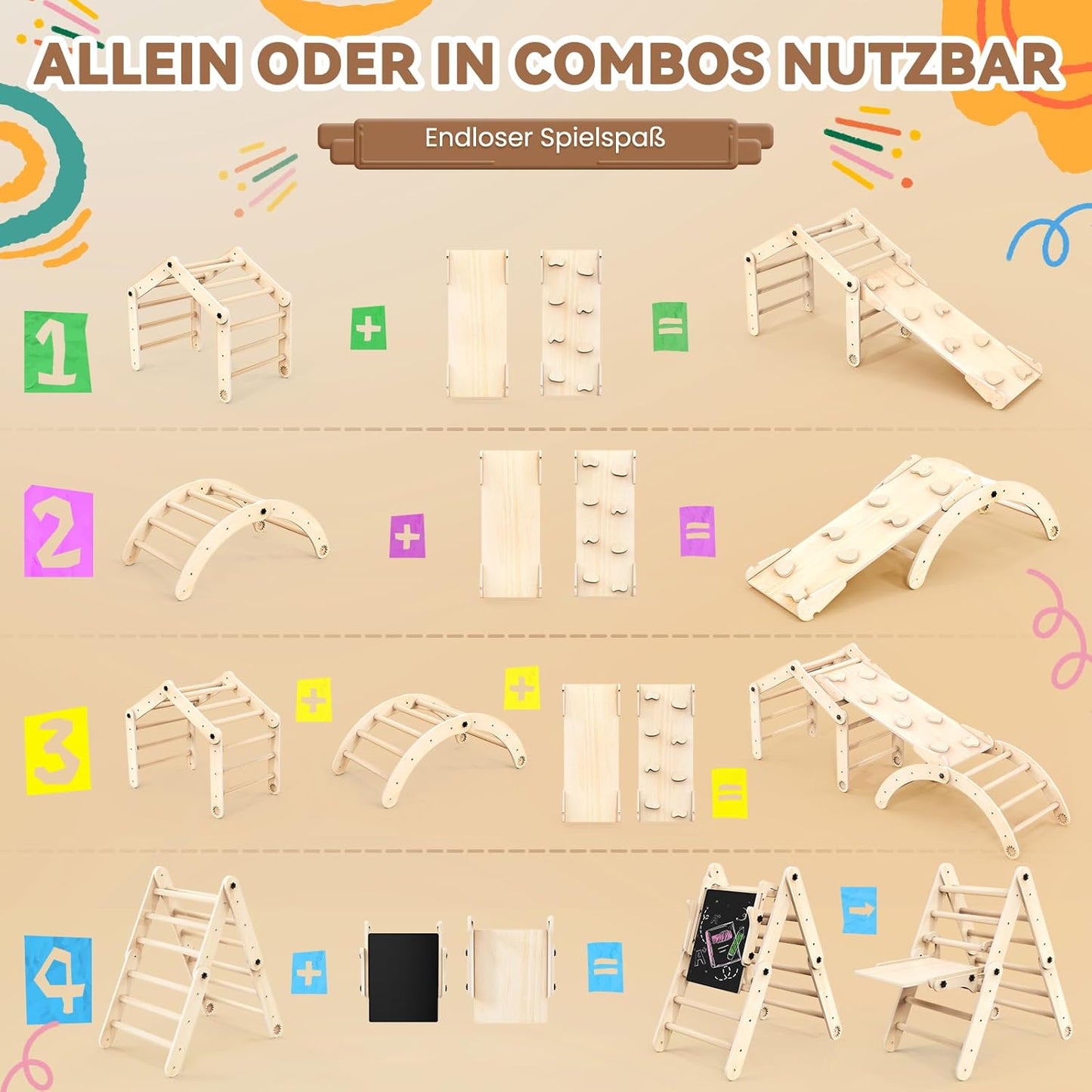 Indoor Climbing Frame, Climbing Triangle, Wooden Climbing Arch with Slide Indoor, Climbing Baby Children's Slide, Indoor Climbing Frame Children, Montessori Climbing Frame, Pikler Triangle Climbing