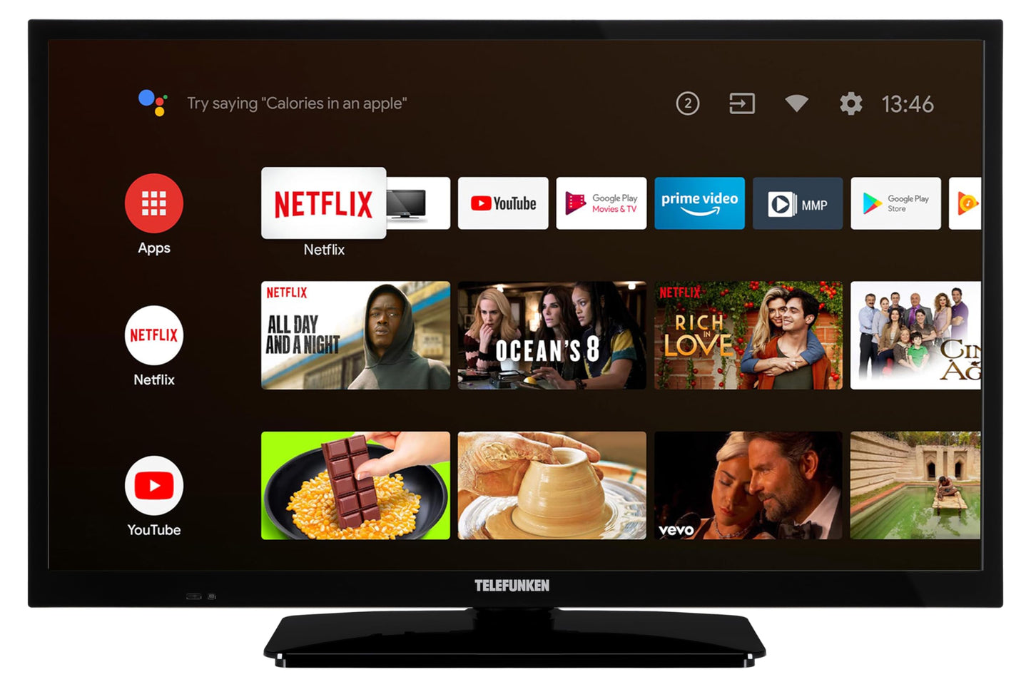 TELEFUNKEN QLED TV 32 Inch TV Full HD Android Smart TV (HDR, Triple Tuner, Bluetooth) QF32AN750S