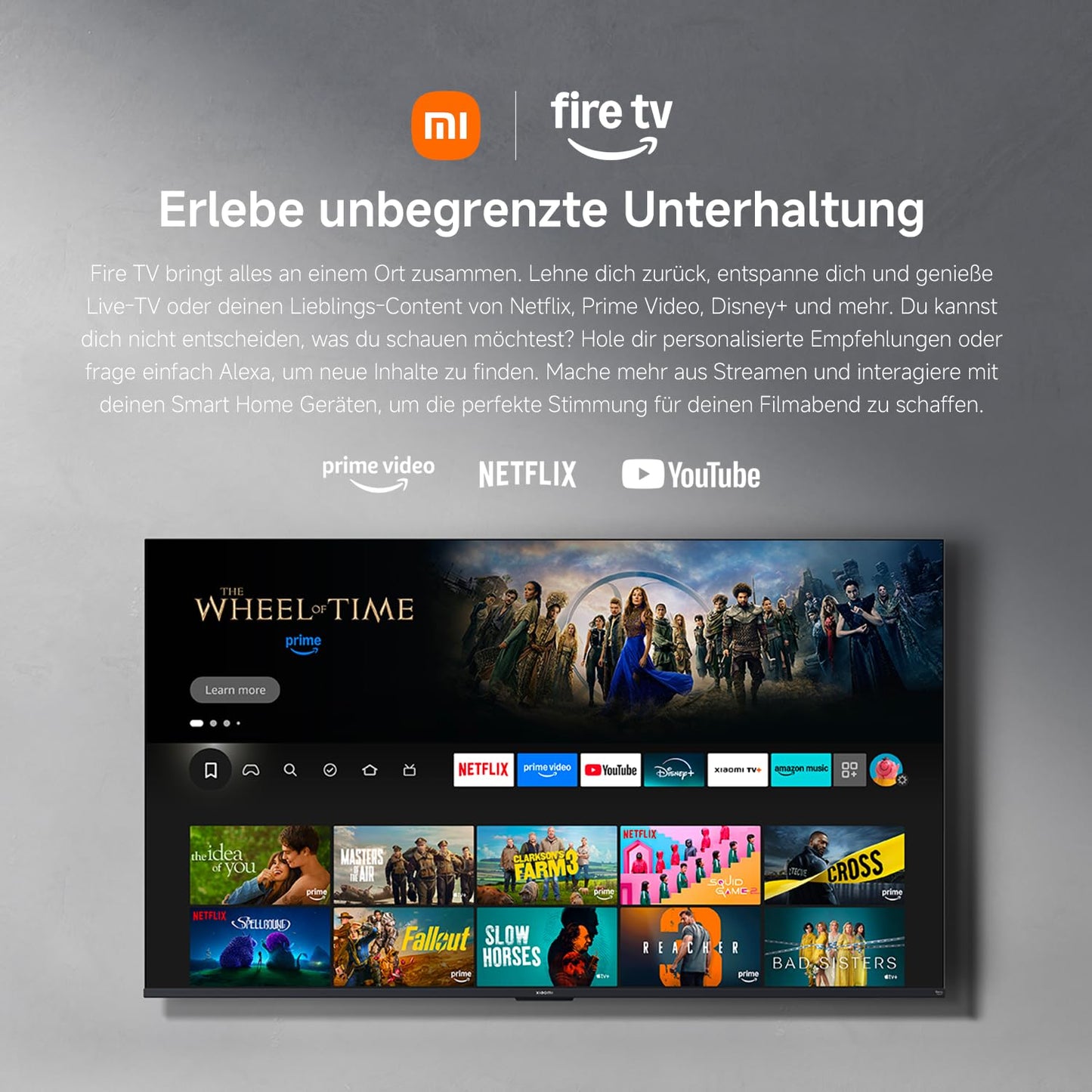 Xiaomi TV F Pro 43 2026 QLED TV 43 Inch (101 cm), 4K Ultra HD, Fire TV, Dolby Audio, DTS:X, HDR10+, 60Hz, Quad A55 Processor, Smart TV, 360° Bluetooth Remote Control