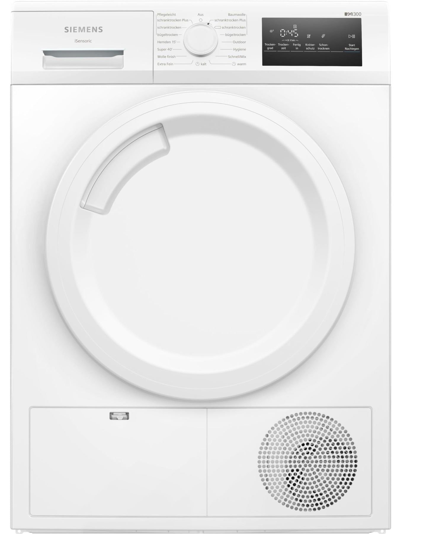 Siemens WQ35G2D00 iQ500 Wärmepumpentrockner für 8 kg Wäsche, 176 kWh pro Jahr, speedPack, autoDry, Outdoor-Programm