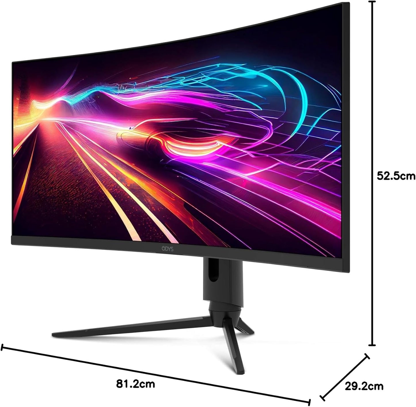 ODYS i27-Q-180-27 Inch Gaming Monitor (69 cm Screen, WQHD, 2,560 x 1,440 Pixels, 180 Hz, 1ms Response Time (MPRT), Fast IPS Panel, 120% sRGB, FreeSync, 2x HDMI, 2x Display Port)