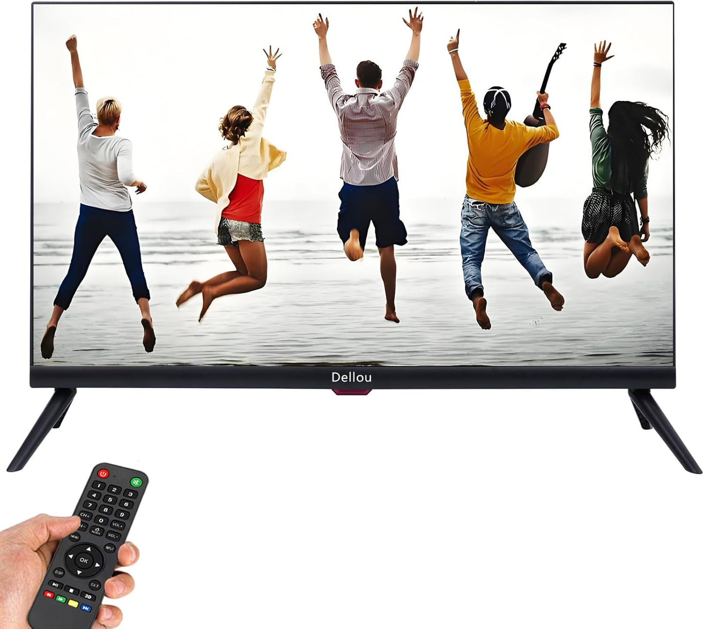 Eoulyee 24 Zoll Überwachungskamera Monitor, CCTV Überwachungsanzeige, Multifunktionsschnittstelle HDMI, AV, BNC, VGA, USB, PC Eingang LCD-Computermonitor 1920x1080 Full HD Auflösung