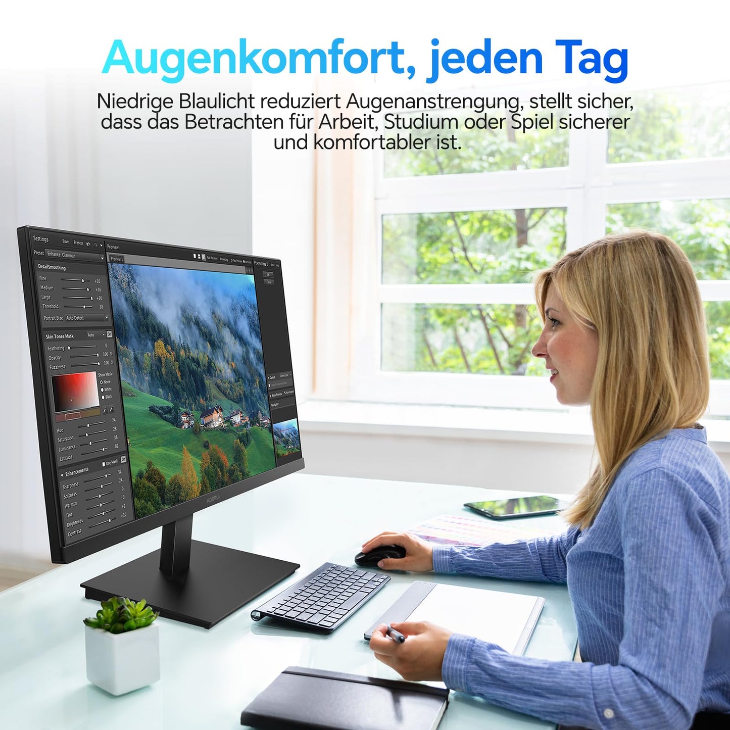 KOORUI E2711F 27 Inch Monitor, FHD 1920 x 1080 100Hz PC Monitor, Adaptive Sync HDMI 1.4, Eye Care Screen, -5° ~ 15° Tilt, VESA 100 x 100 mm