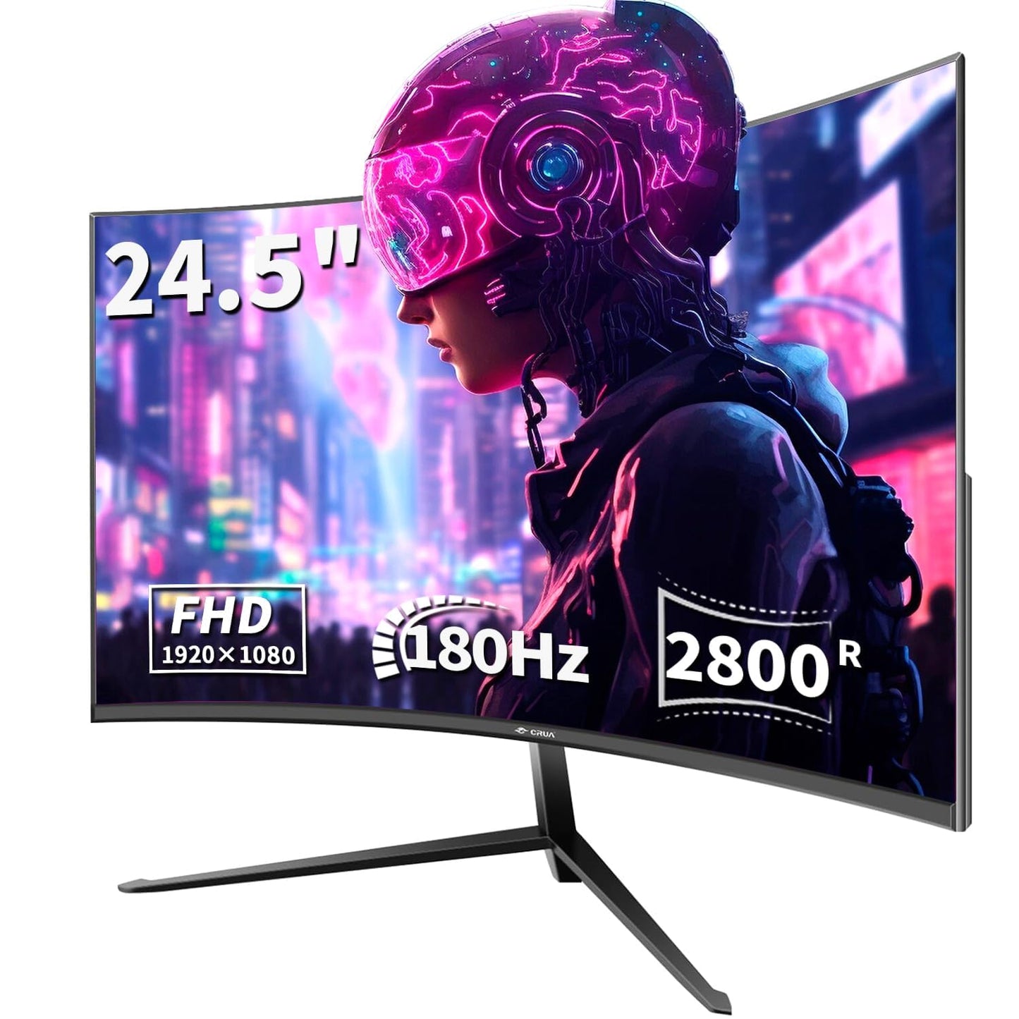 32 Zoll Curved Gaming Monitor, 1K Full HD 1080P (1920x1080), 240Hz, 1ms, 1500R, AdaptiveSync, DCI-P3 90%, SRGB100%, Eye Care