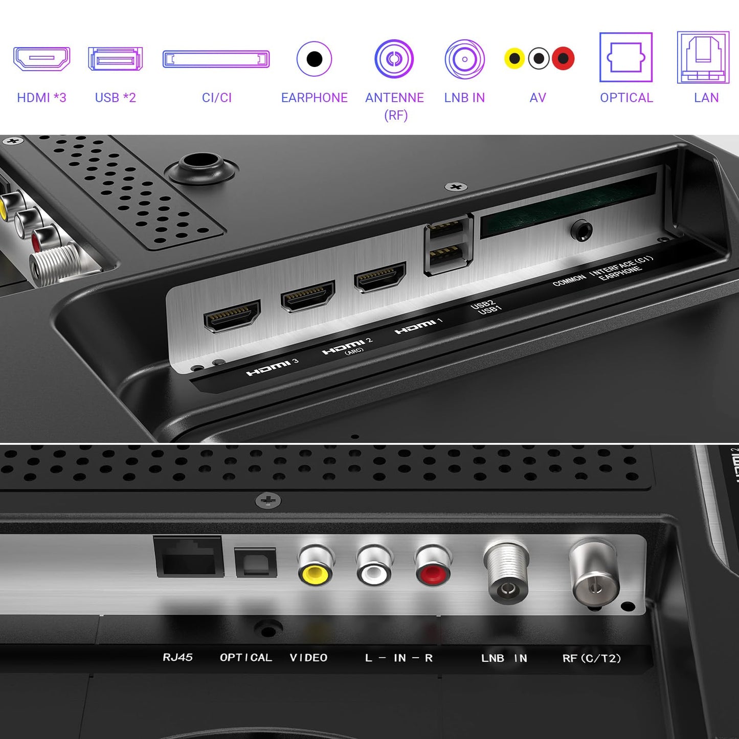 TuTu Smart TV 25 Zoll (64 cm) Full HD VIDAA Fernseher mit WLAN Triple Tuner (DVB-T/T2, DVB-C, DVB-S/S2) APP Store HDMI USB (TUV25FQ1B, 2024)