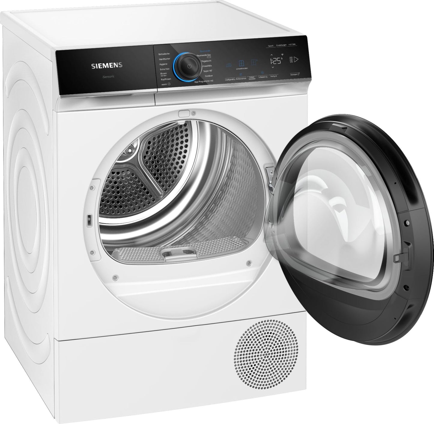 Siemens WQ35B2B30 Wäschetrockner iQ700, Wärmepumpentrockner mit 8kg Fassungsvermögen, directTouch LED-Display, autoDry, Outdoor-Programm, Home-Connect, Weiß, 60cm