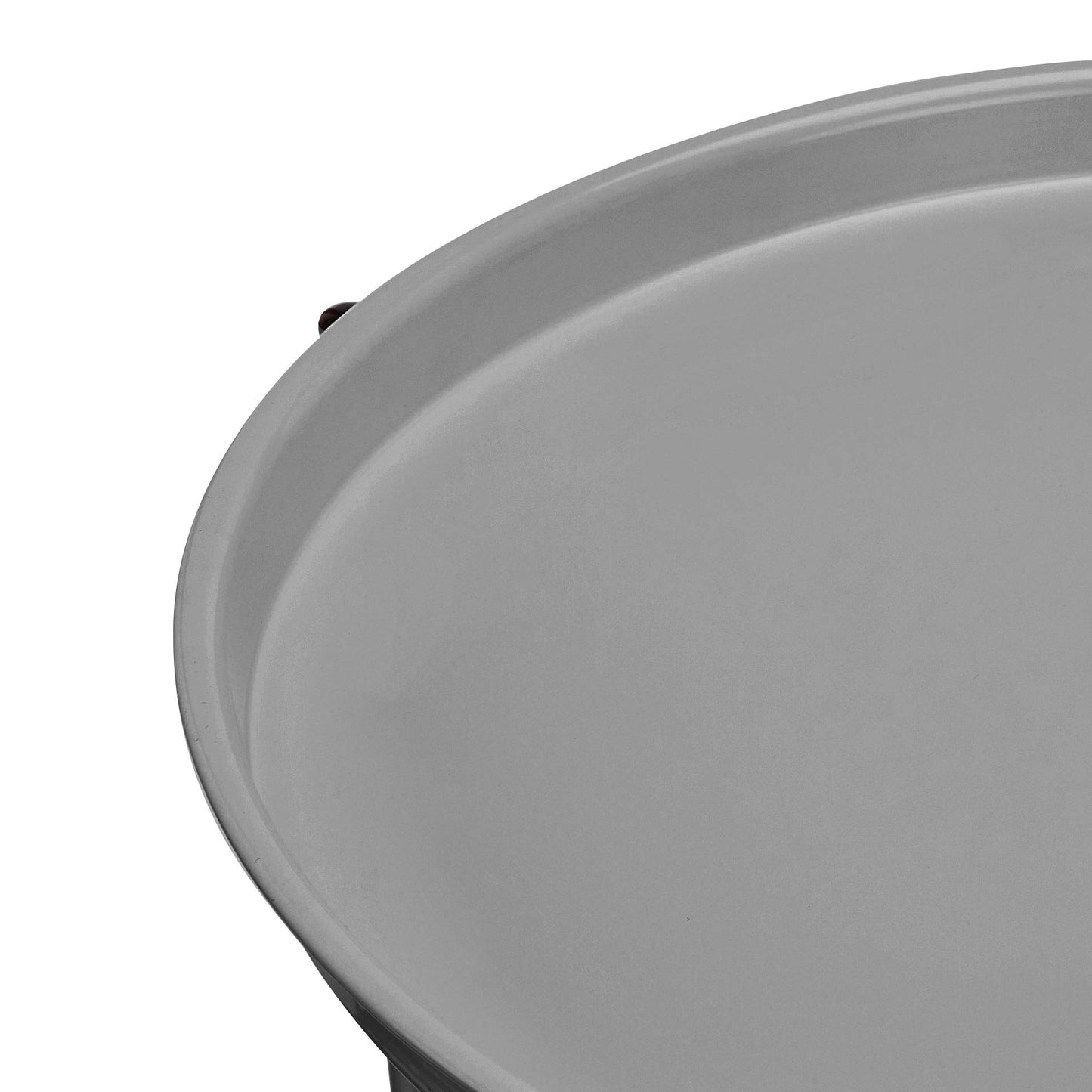 Amazon Basics Beistelltisch, rund, mit Aufbewahrungslösung, Leichte Creme Heidekraut Beistelltisch 44.96 x 44.96 x 48.0 cm