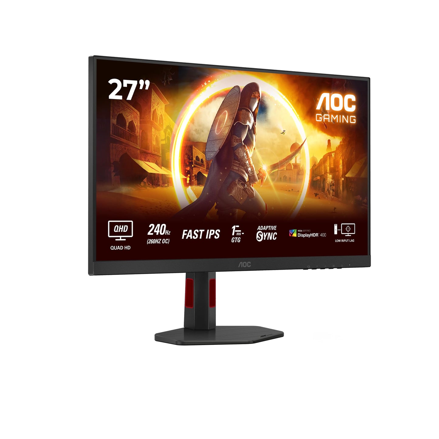 AOC Gaming CU34G2XPD – 34-Zoll-WQHD-Curved-Monitor, 180 Hz, schnelle VA, 1 ms GTG, FreeSync Premium, HDR400, höhenverstellbarer Standfuß (3440 x 1440, HDMI, DisplayPort, USB-Hub)
