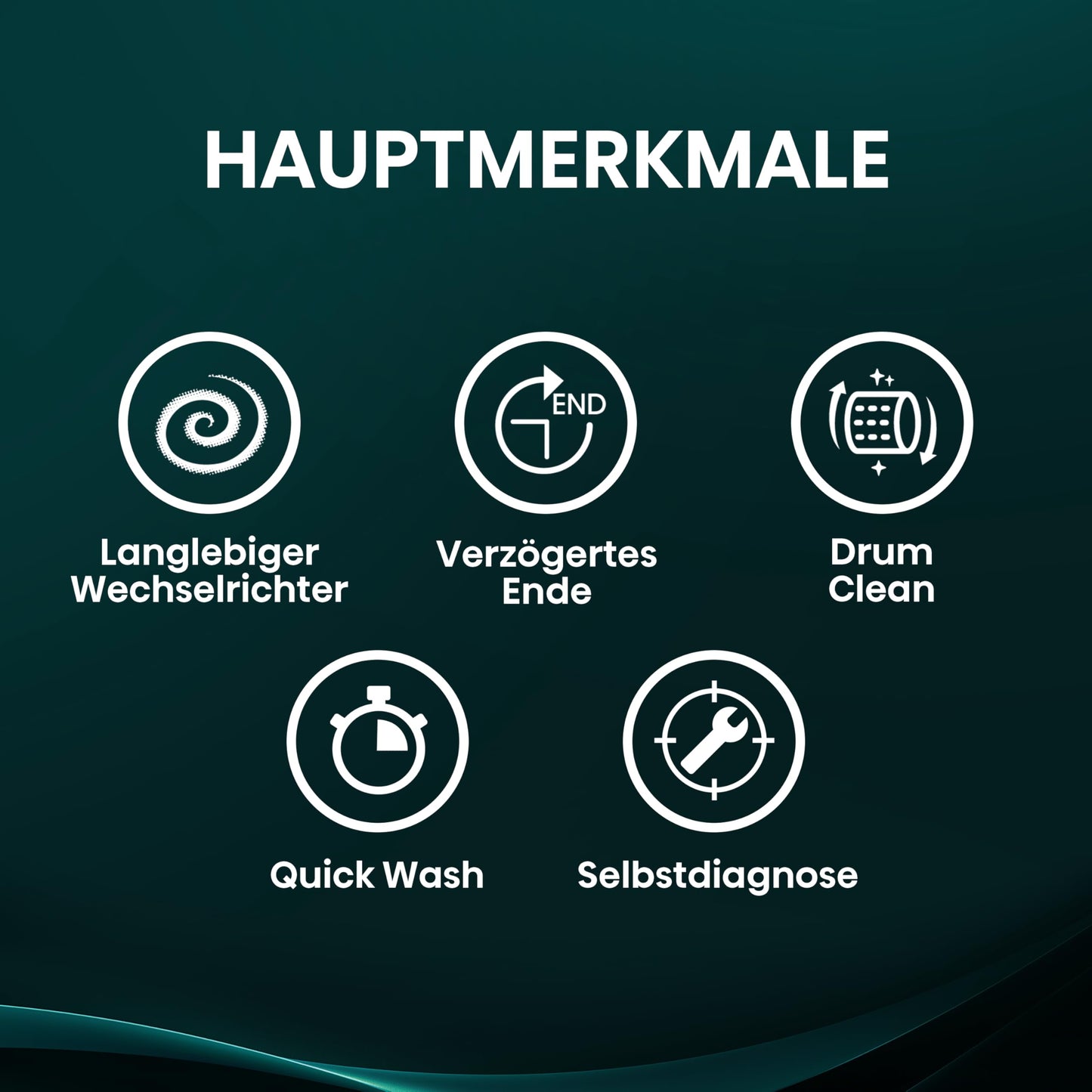 Hisense WF3S8043BB3 Waschmachine mit Dampffunkunktion, 8 kg, 1400 U,min, WIFI, ConnectLife, Power JetWash, Anti-Allergie Programm, Aqua Stop, Auto Wash, Quick Wash, EEK A-30 Prozent