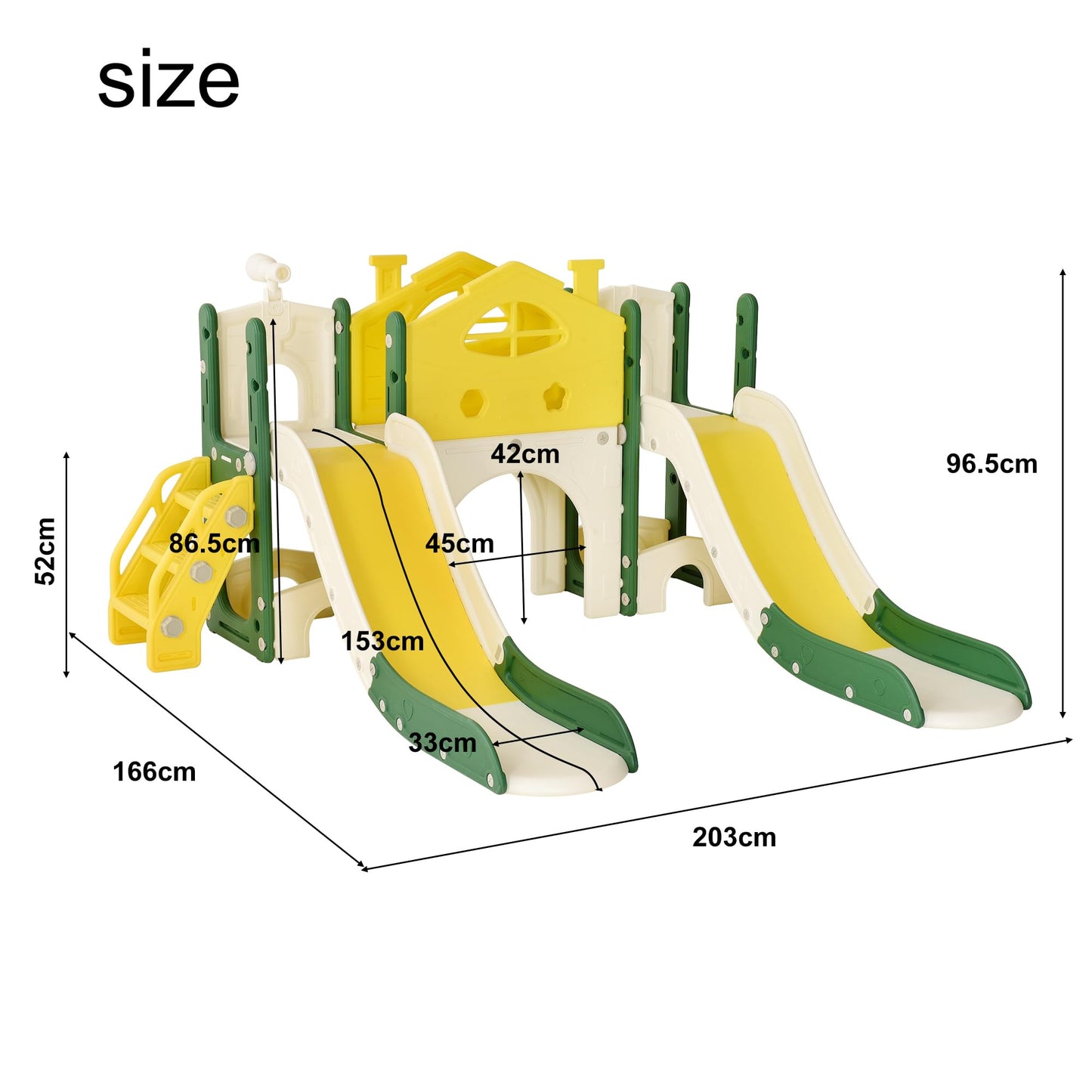 BestAlice 4 in 1 Kinderrutsche Set für Outdoor und Innen, Spielplatz mit Schaukel, Basketballkorb, Kletterleiter, Indoor- und Outdoor-Spielset, 18 Monate + (Blau)