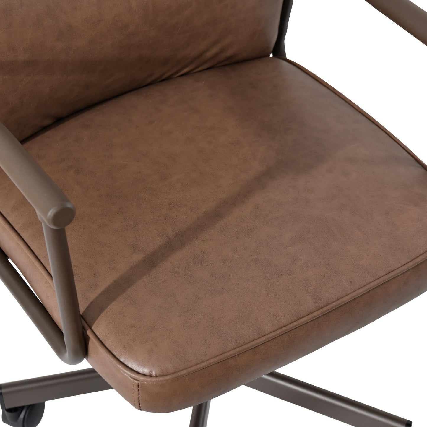 Duhome Bürostuhl Schreibtischstuhl aus Kordsamt, Drehstuhl Schminktisch Stuhl Höhenverstellbar Computerstuhl, Weiß