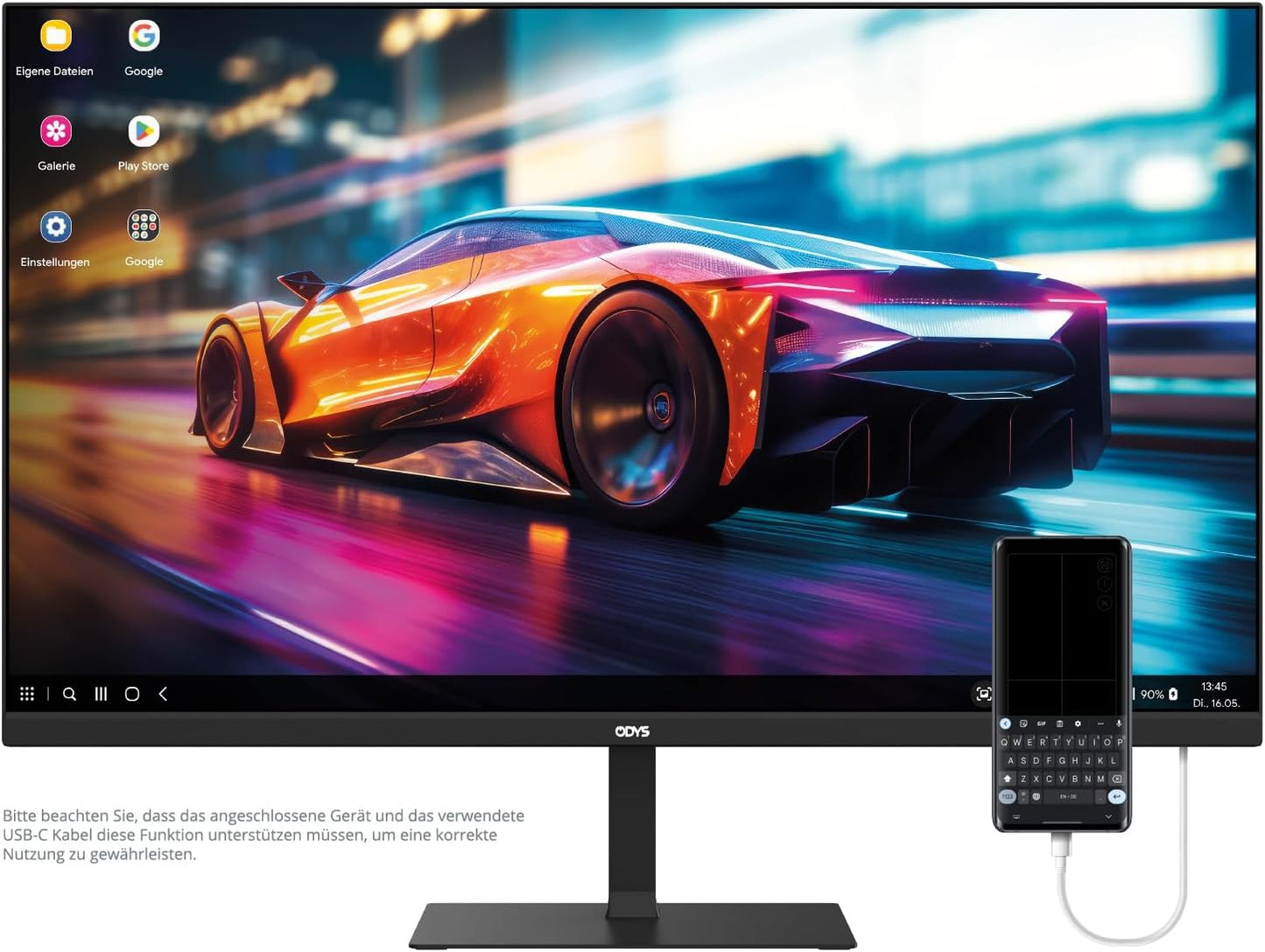 ODYS i27-Q-180-27 Inch Gaming Monitor (69 cm Screen, WQHD, 2,560 x 1,440 Pixels, 180 Hz, 1ms Response Time (MPRT), Fast IPS Panel, 120% sRGB, FreeSync, 2x HDMI, 2x Display Port)